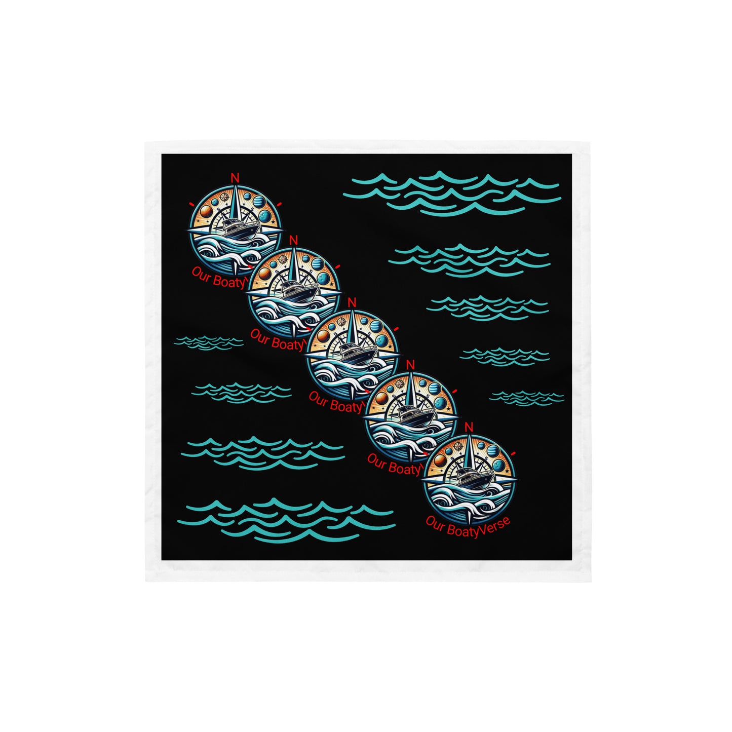 Ocean Waves All-over print bandana by Our BoatyVerse