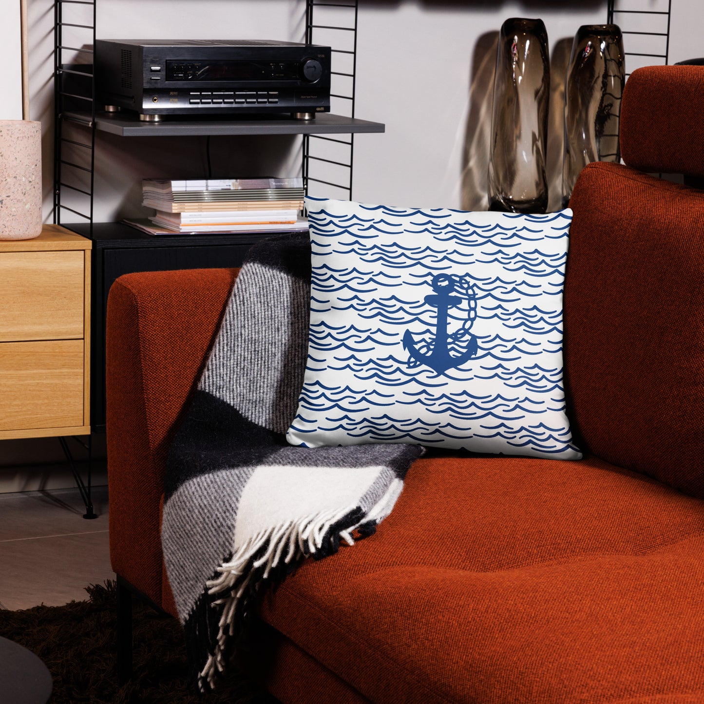 Anchor and Waves Comfy Cushions by Our BoatyVerse