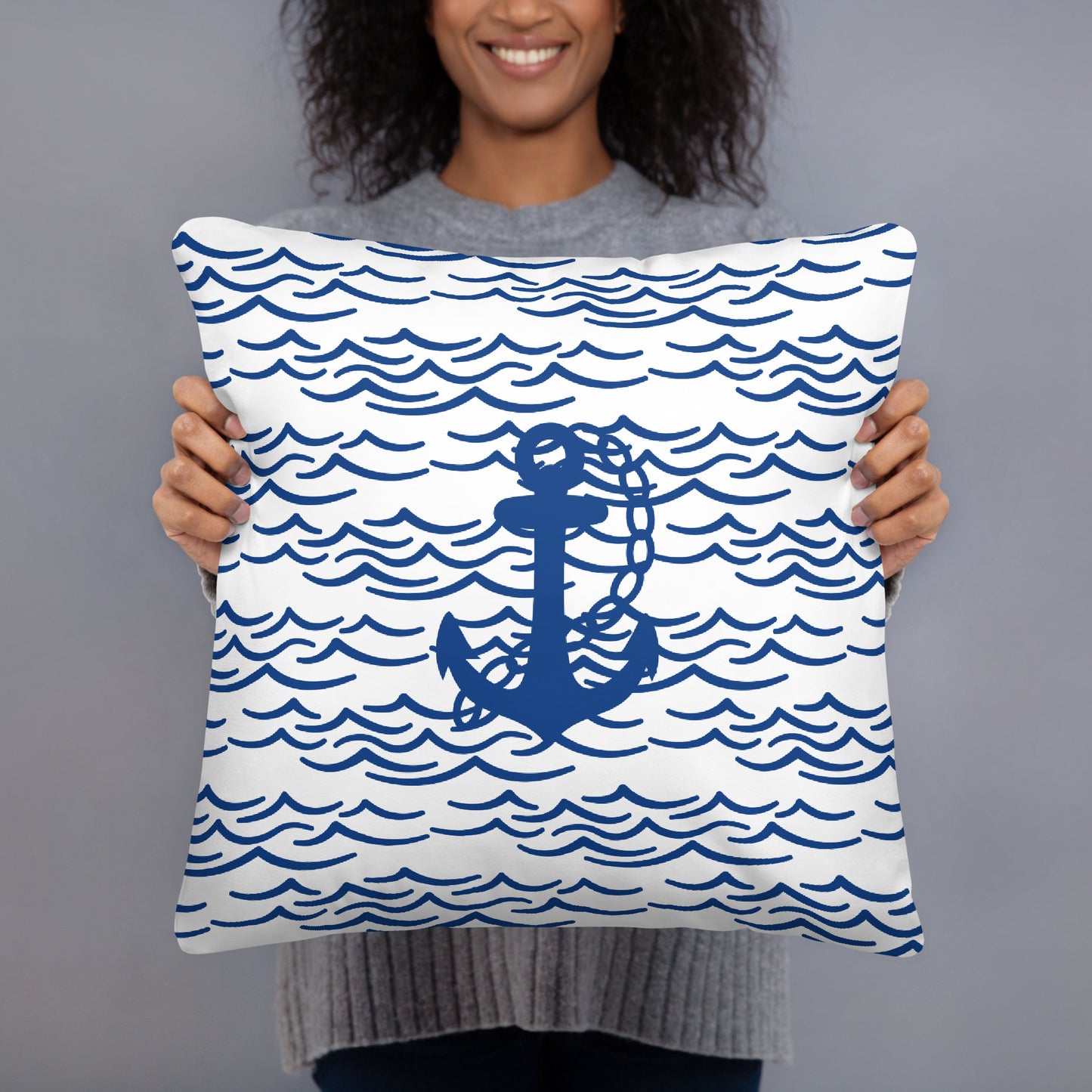 Anchor and Waves Comfy Cushions by Our BoatyVerse