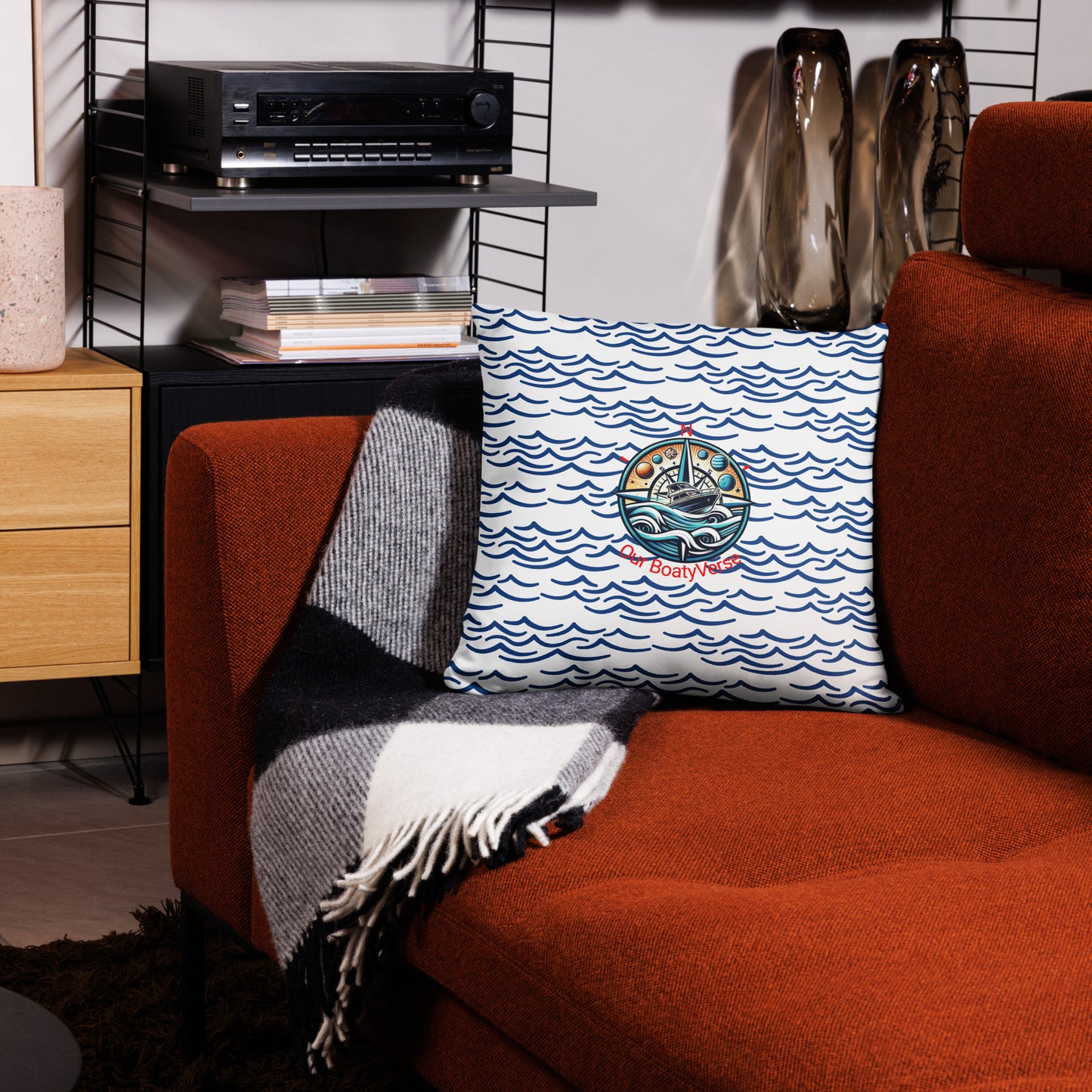 Anchor and Waves Comfy Cushions by Our BoatyVerse