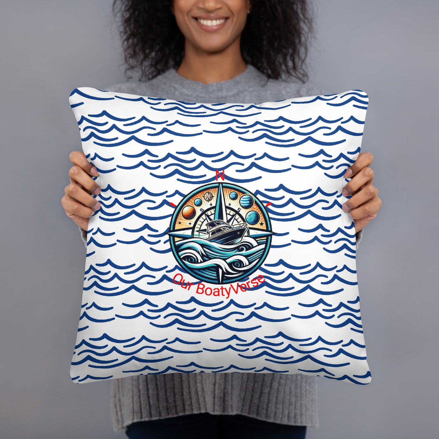 Anchor and Waves Comfy Cushions by Our BoatyVerse
