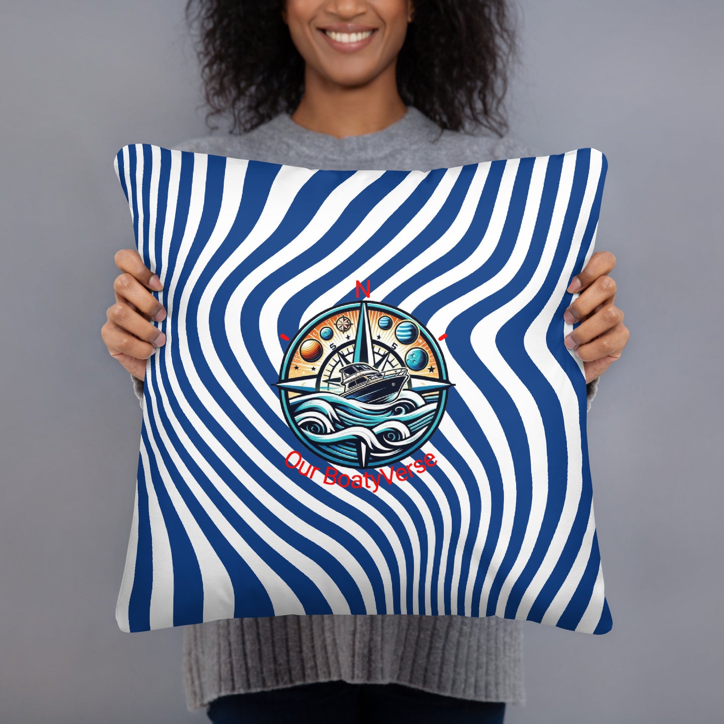 Blue Wave Radical Cushion by Our BoatyVerse