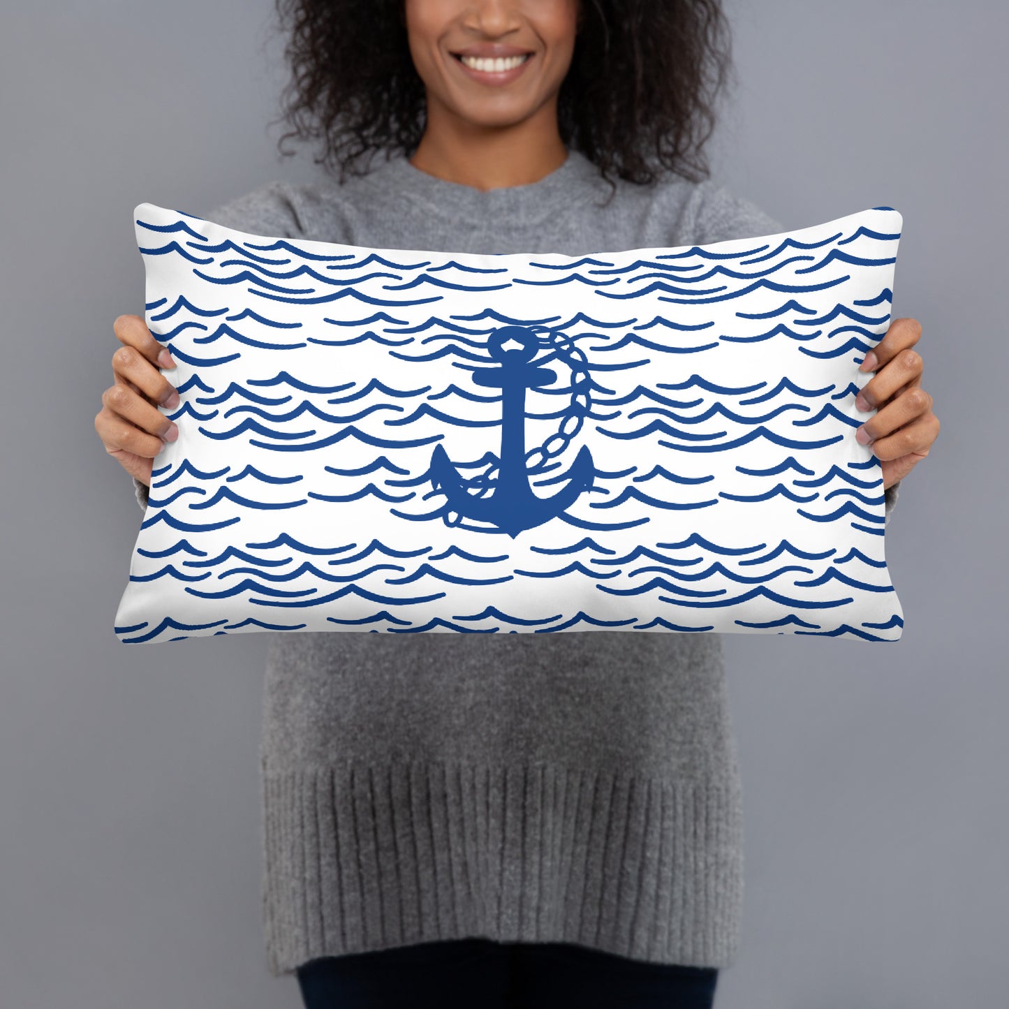 Anchor and Waves Comfy Cushions by Our BoatyVerse