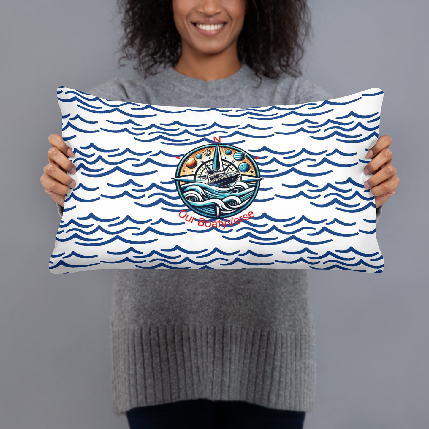Anchor and Waves Comfy Cushions by Our BoatyVerse