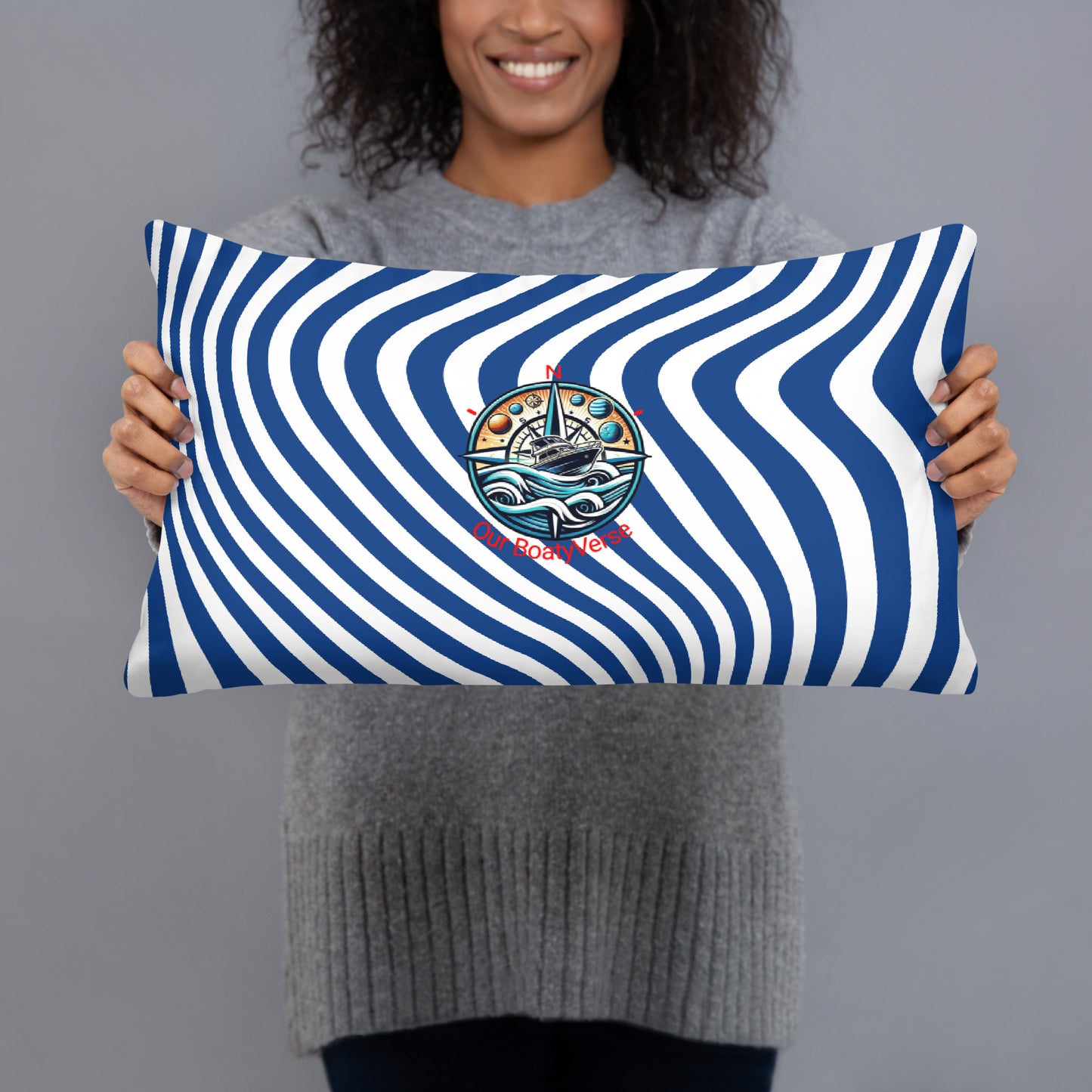 Blue Wave Radical Cushion by Our BoatyVerse