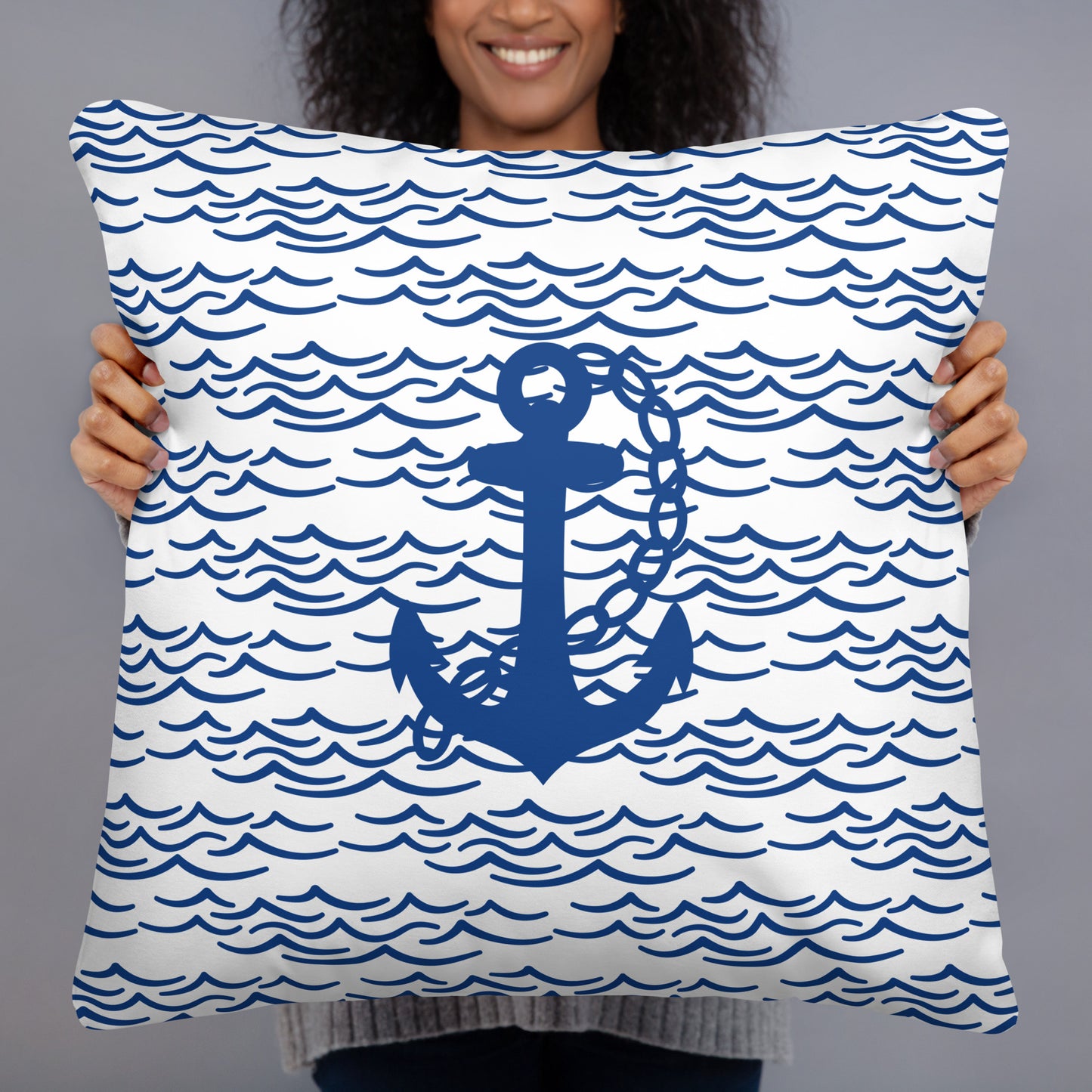 Anchor and Waves Comfy Cushions by Our BoatyVerse