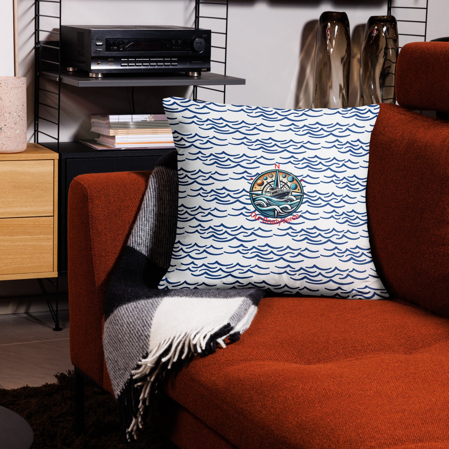 Anchor and Waves Comfy Cushions by Our BoatyVerse