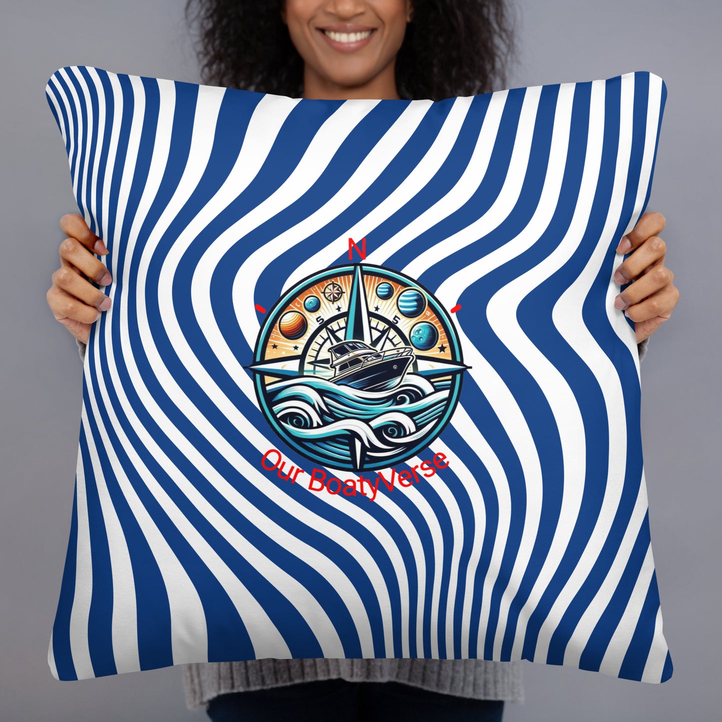 Blue Wave Radical Cushion by Our BoatyVerse