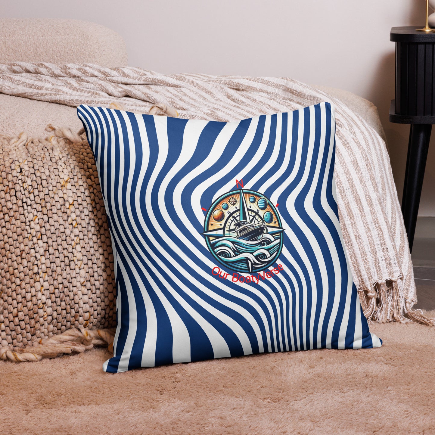 Blue Wave Radical Cushion by Our BoatyVerse