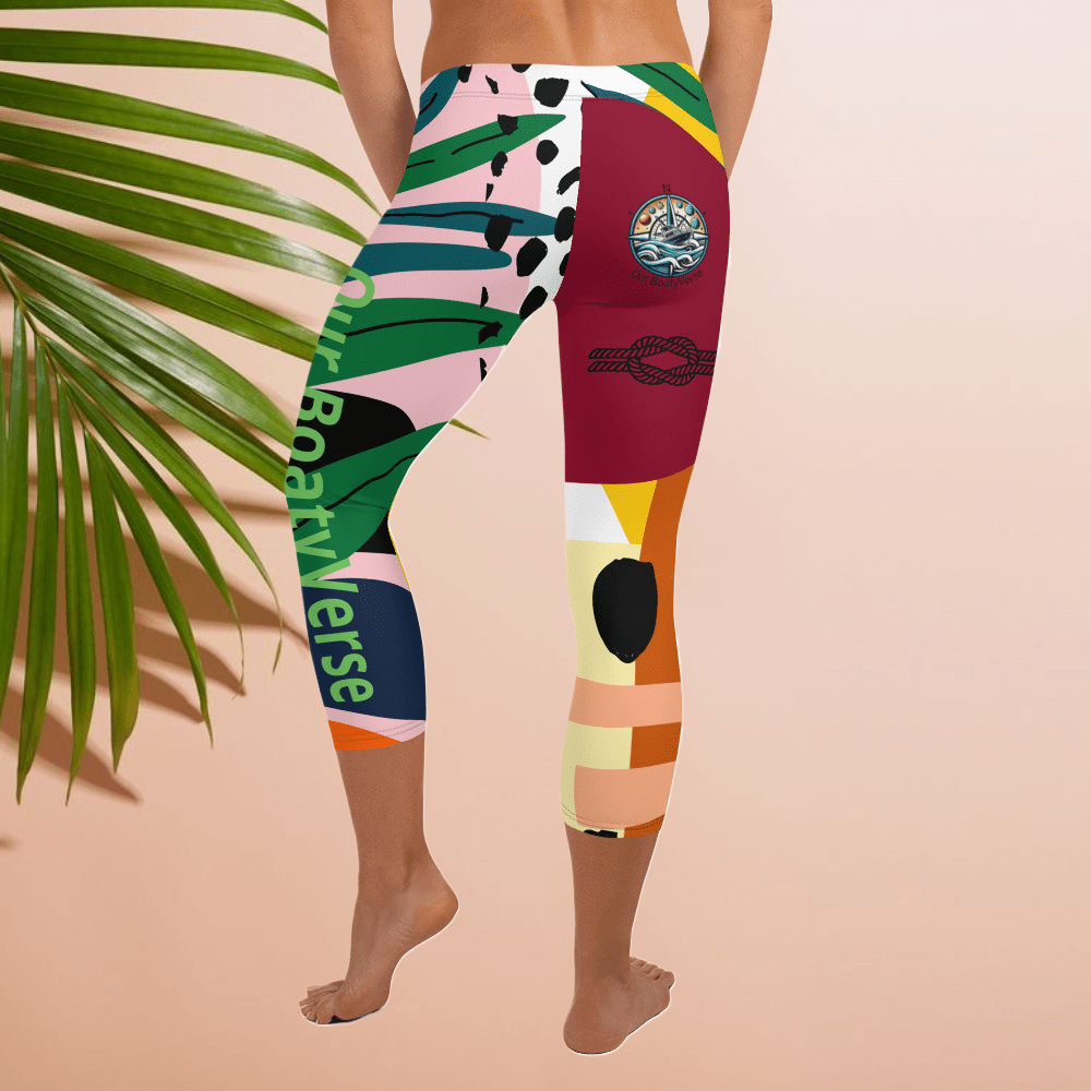 Deserted Island Capri Gym Leggings by Our BoatyVerse