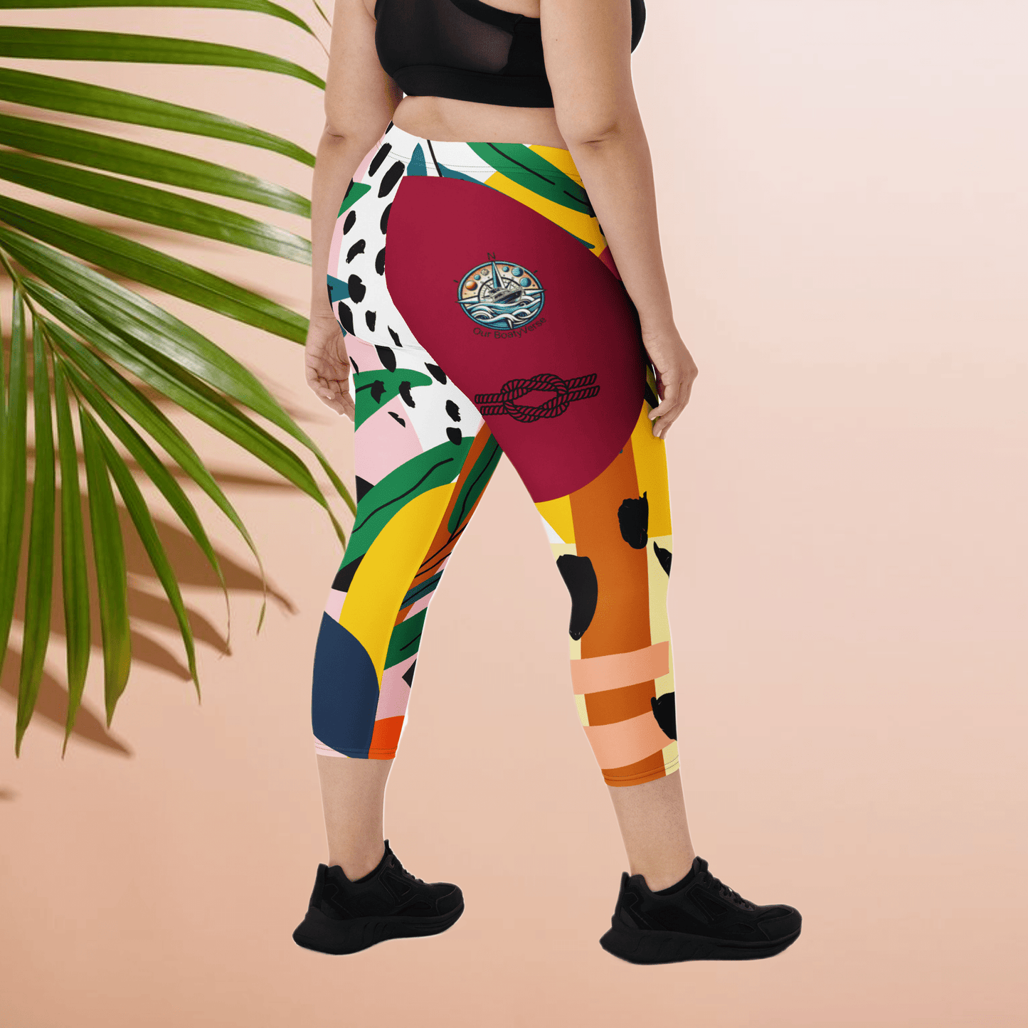 Deserted Island Capri Gym Leggings by Our BoatyVerse