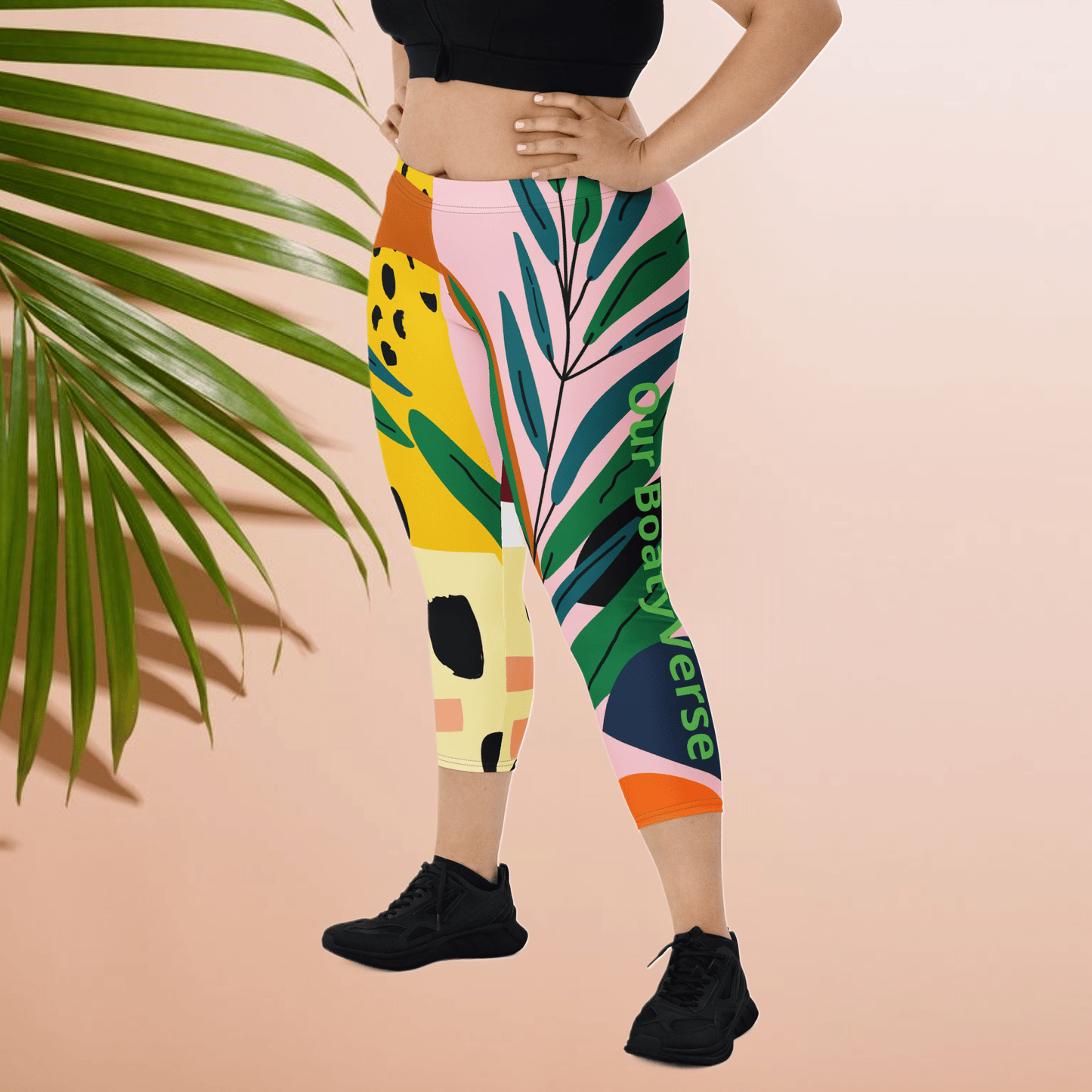 Deserted Island Capri Gym Leggings by Our BoatyVerse