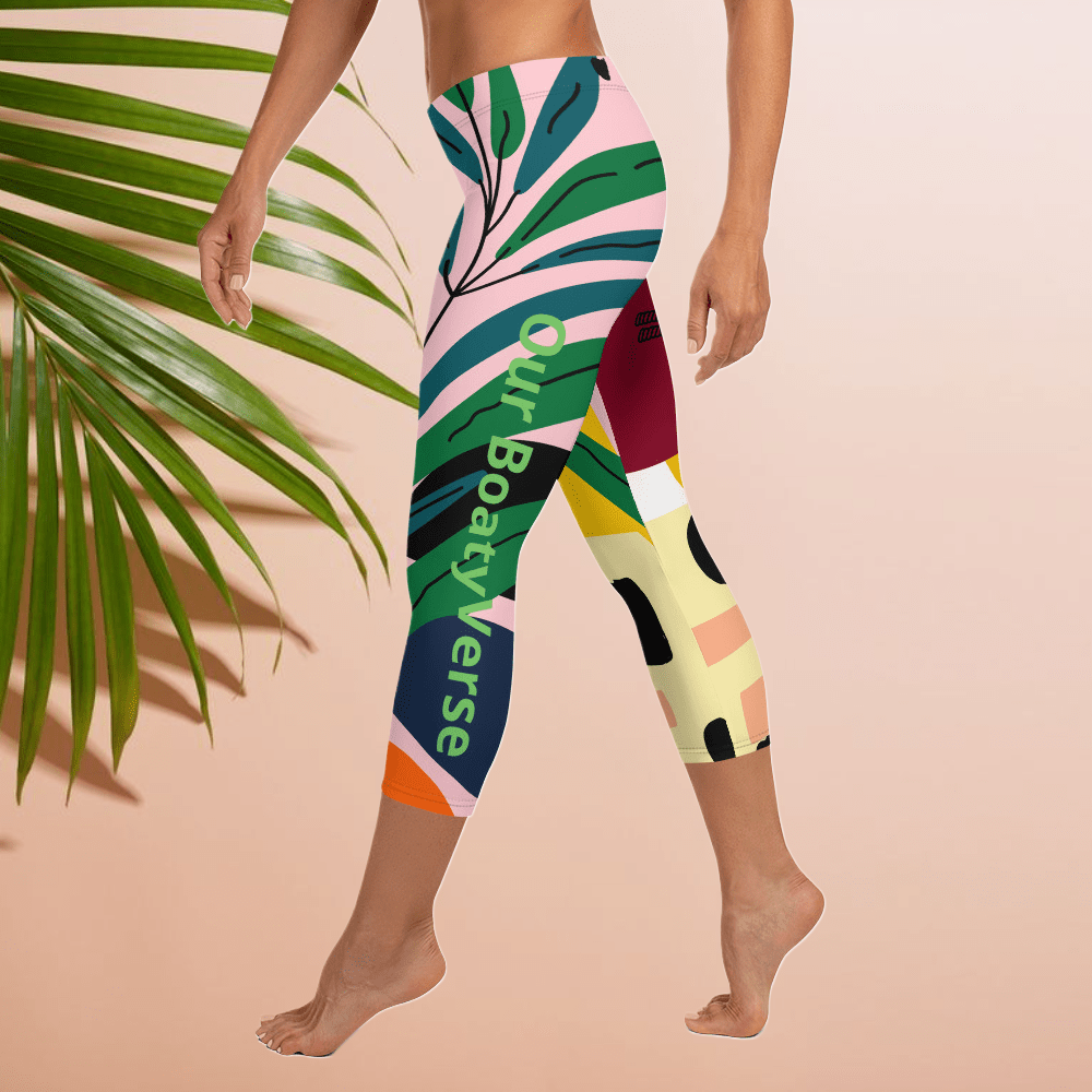 Deserted Island Capri Gym Leggings by Our BoatyVerse