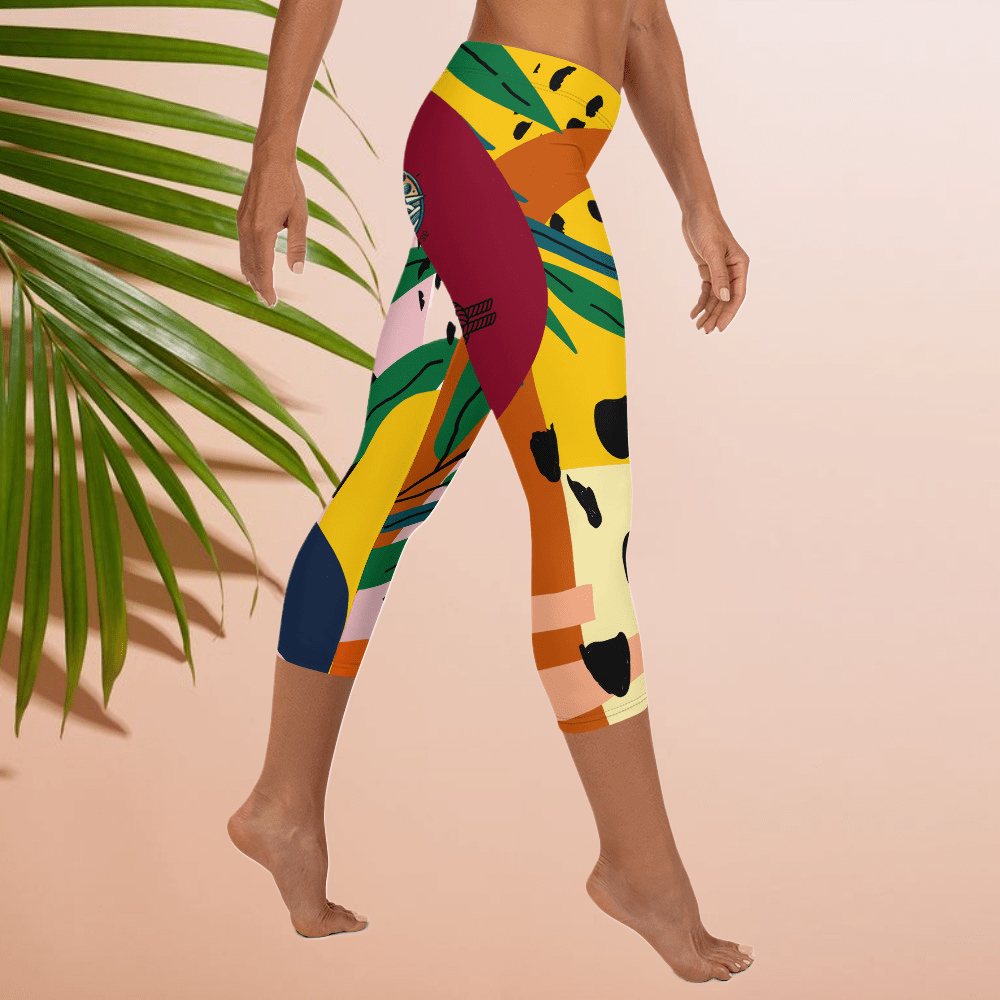 Deserted Island Capri Gym Leggings by Our BoatyVerse