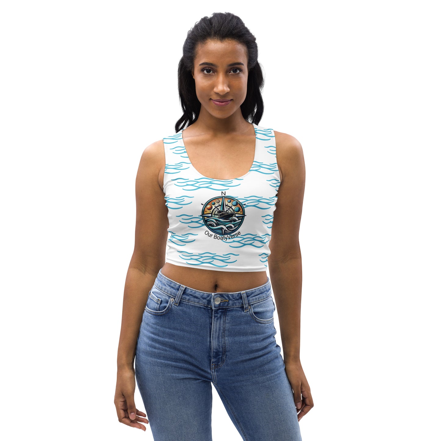 Our Waves Gym Crop Top by Our BoatyVerse