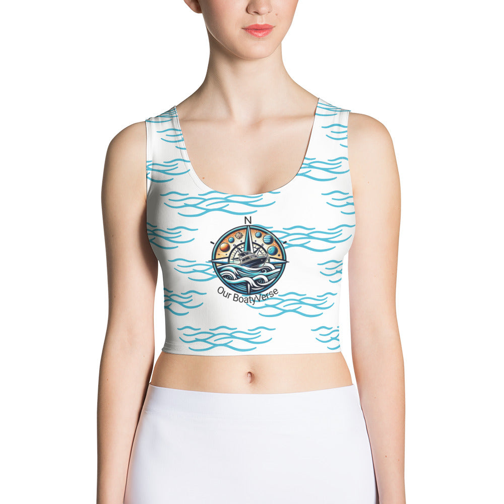 Our Waves Gym Crop Top by Our BoatyVerse