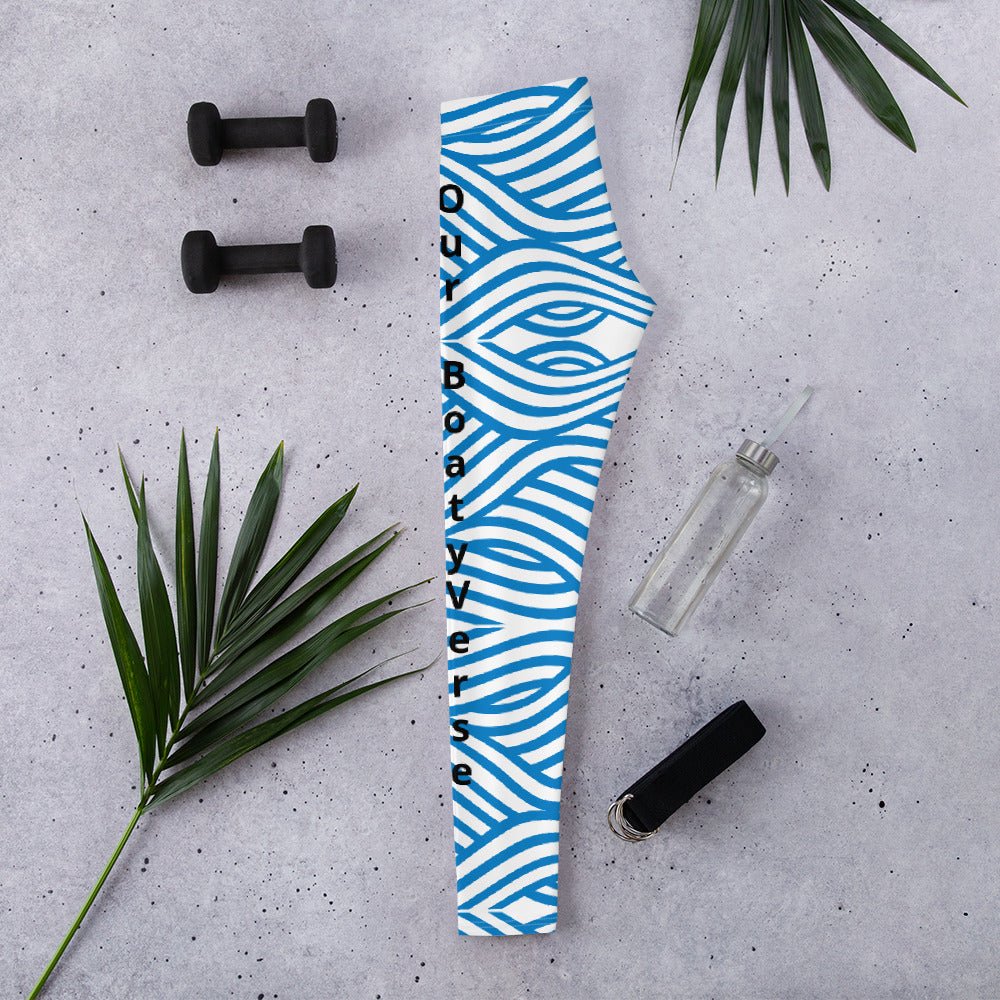 Funky Bright Blue GYM Leggings by Our BoatyVerse