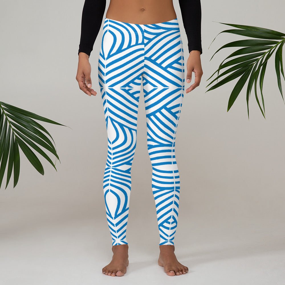 Funky Bright Blue GYM Leggings by Our BoatyVerse