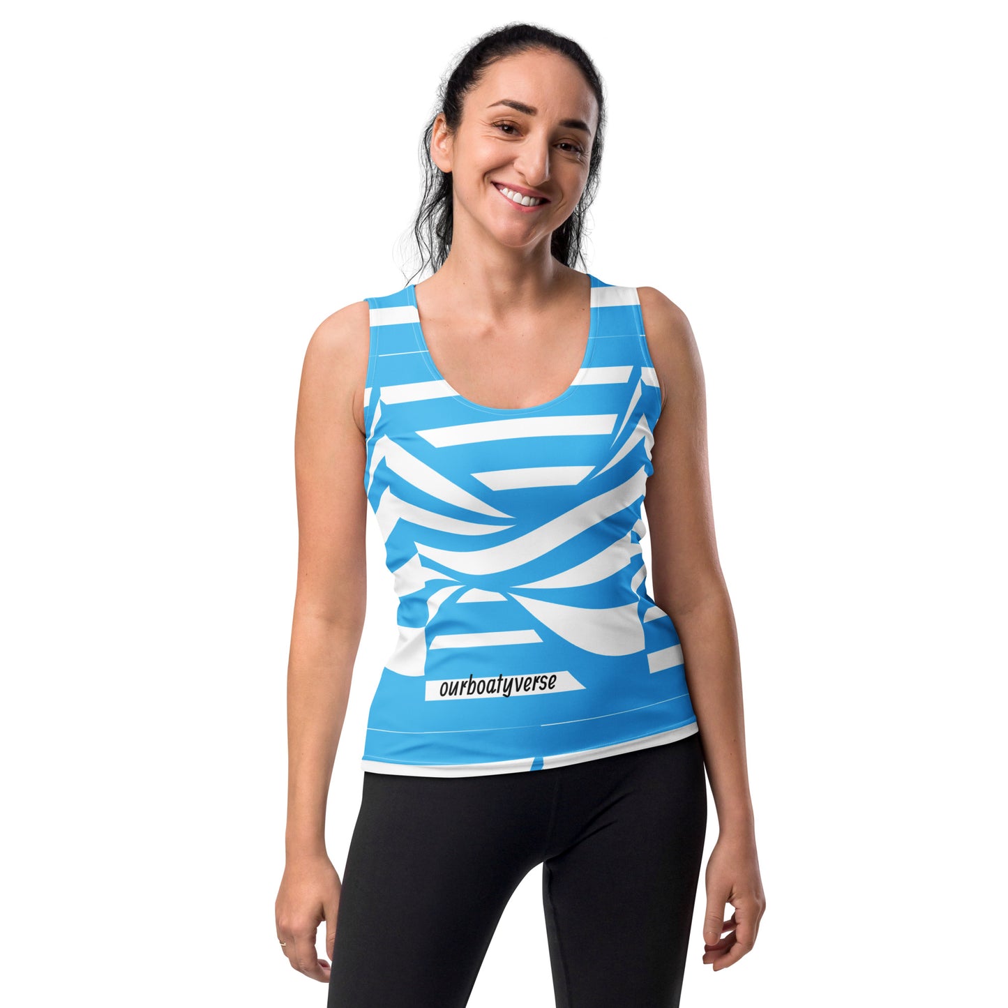 Women's Blue Sublimation Cut & Sew Tank Top By Our BoatyVerse