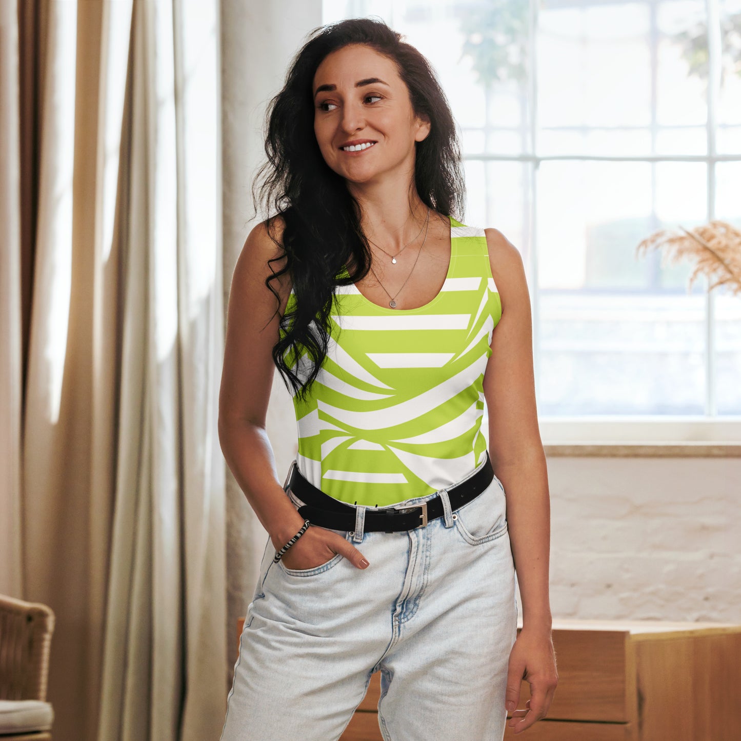 Women's Green Gym Sublimation Cut & Sew Tank Top By Our BoatyVerse