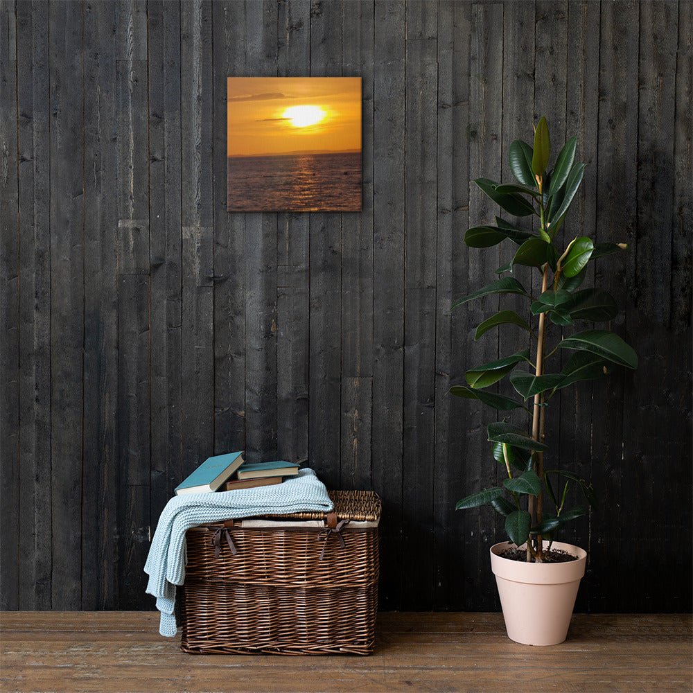 August Sunset Canvas Print by Our BoatyVerse