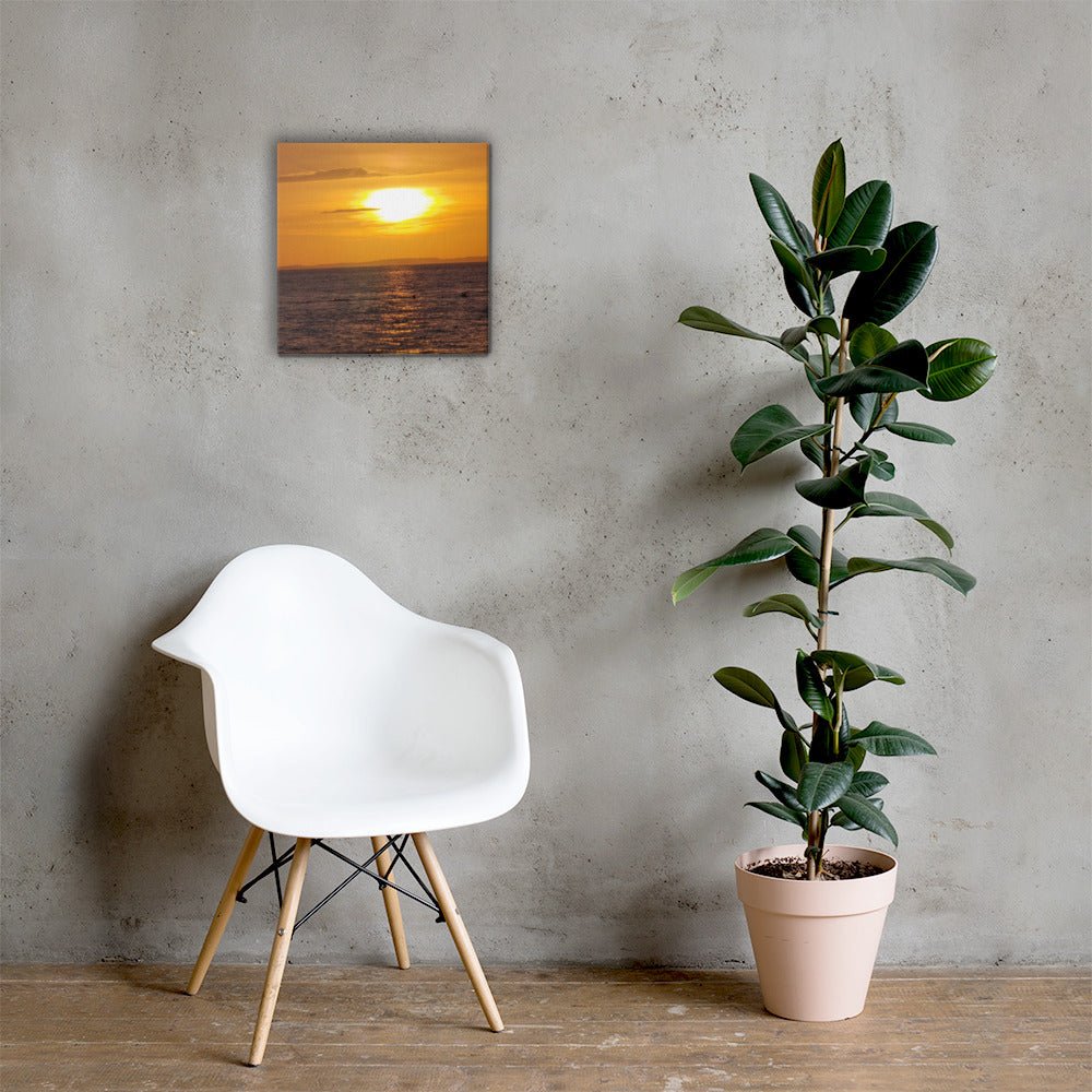 August Sunset Canvas Print by Our BoatyVerse