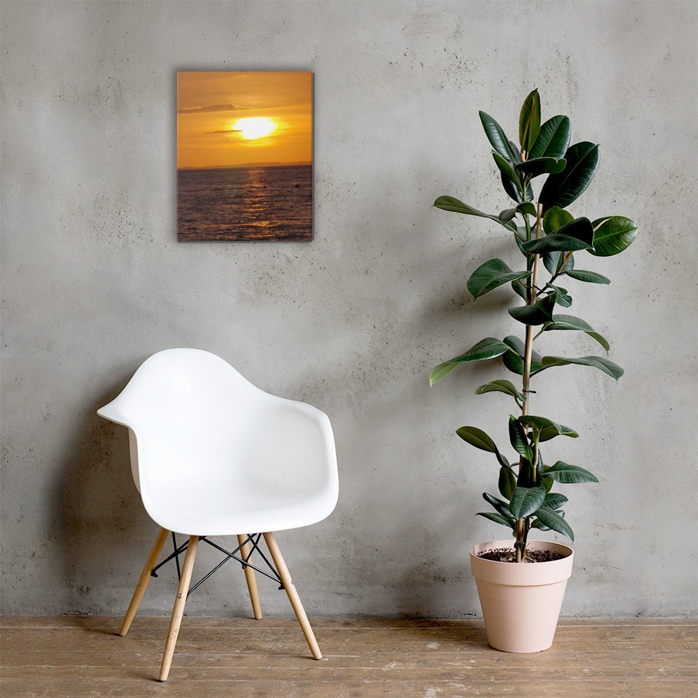 August Sunset Canvas Print by Our BoatyVerse