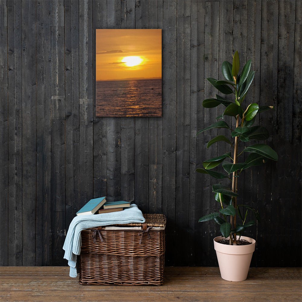 August Sunset Canvas Print by Our BoatyVerse