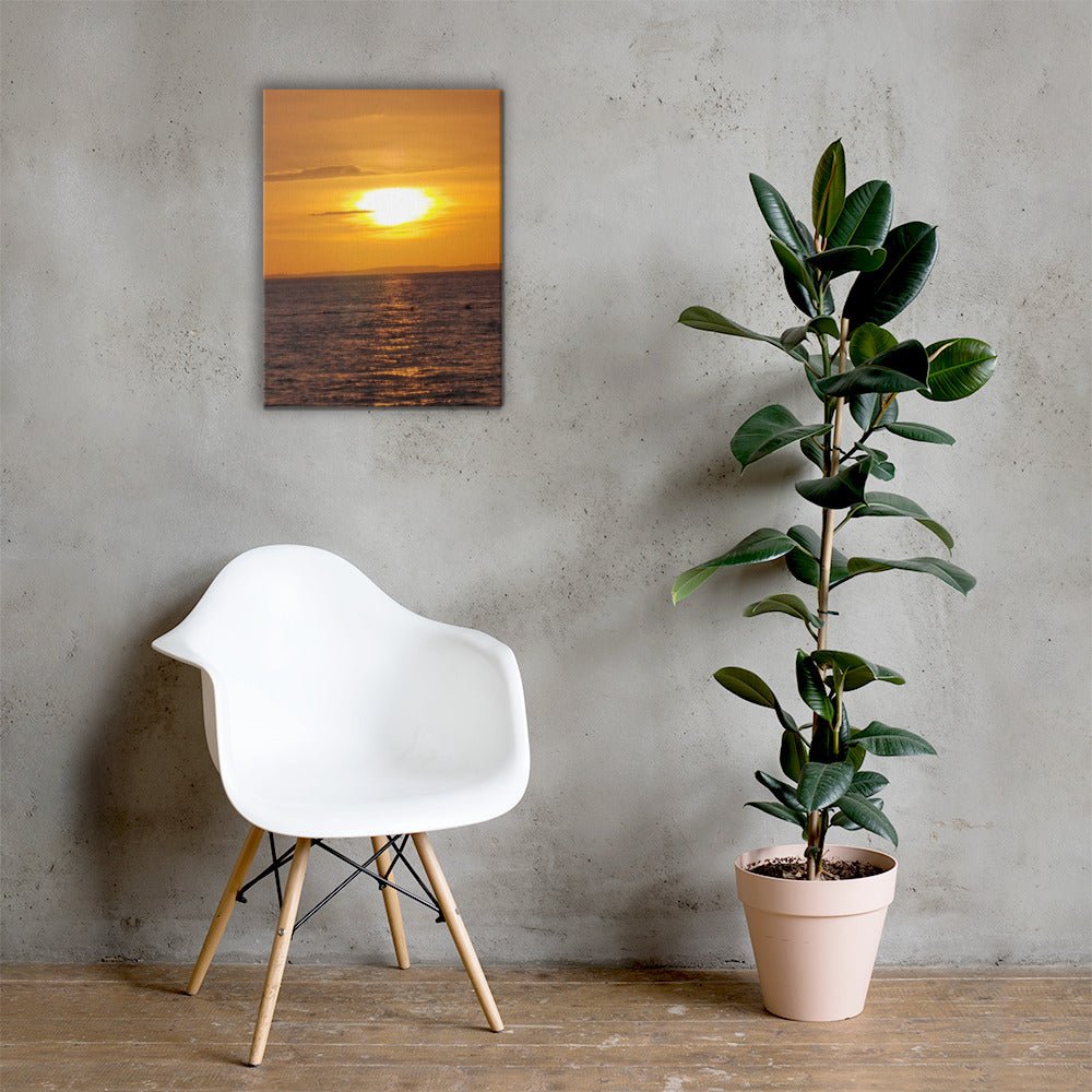 August Sunset Canvas Print by Our BoatyVerse