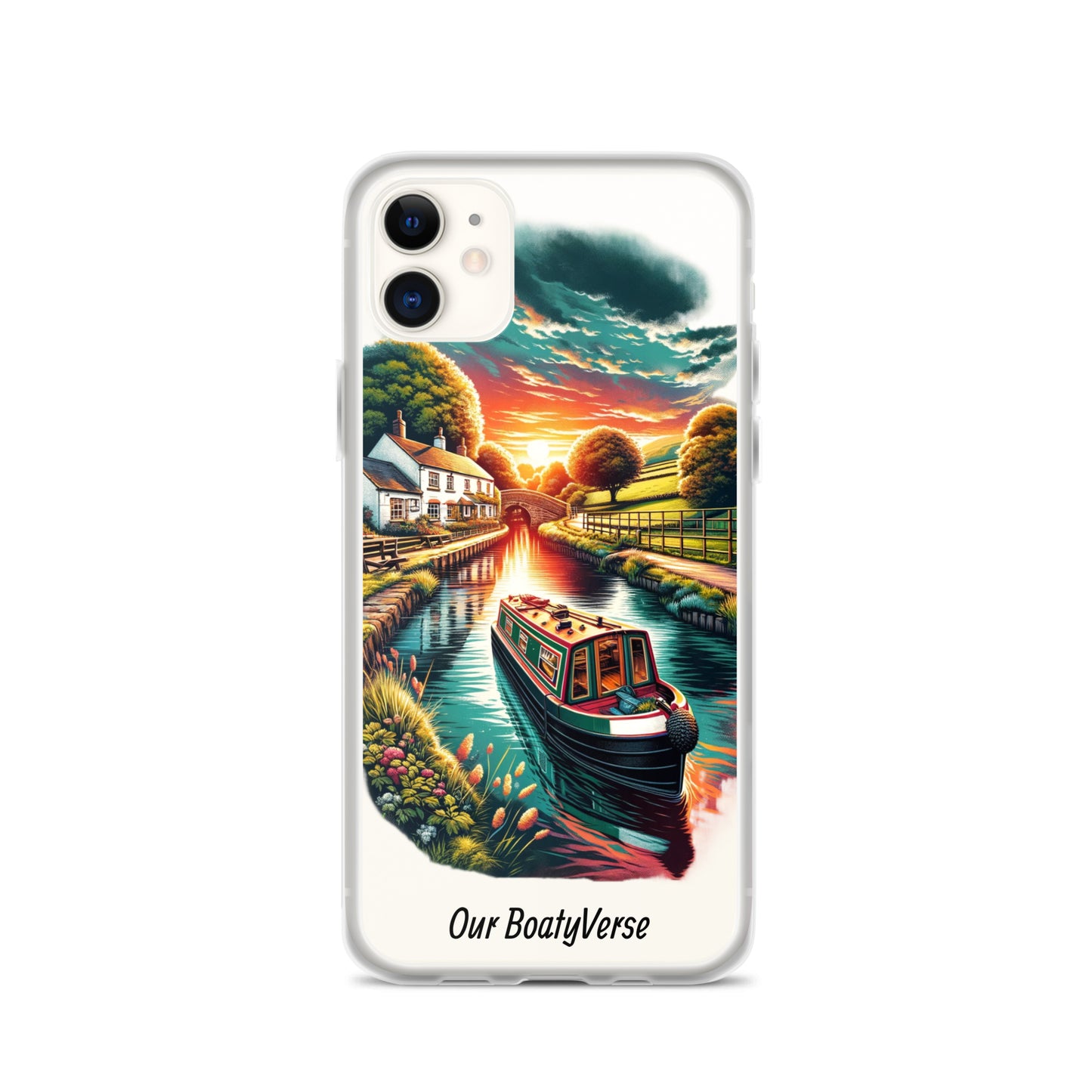 Narrowboat Dreams, Clear Case for iPhone® models by Our BoatyVerse
