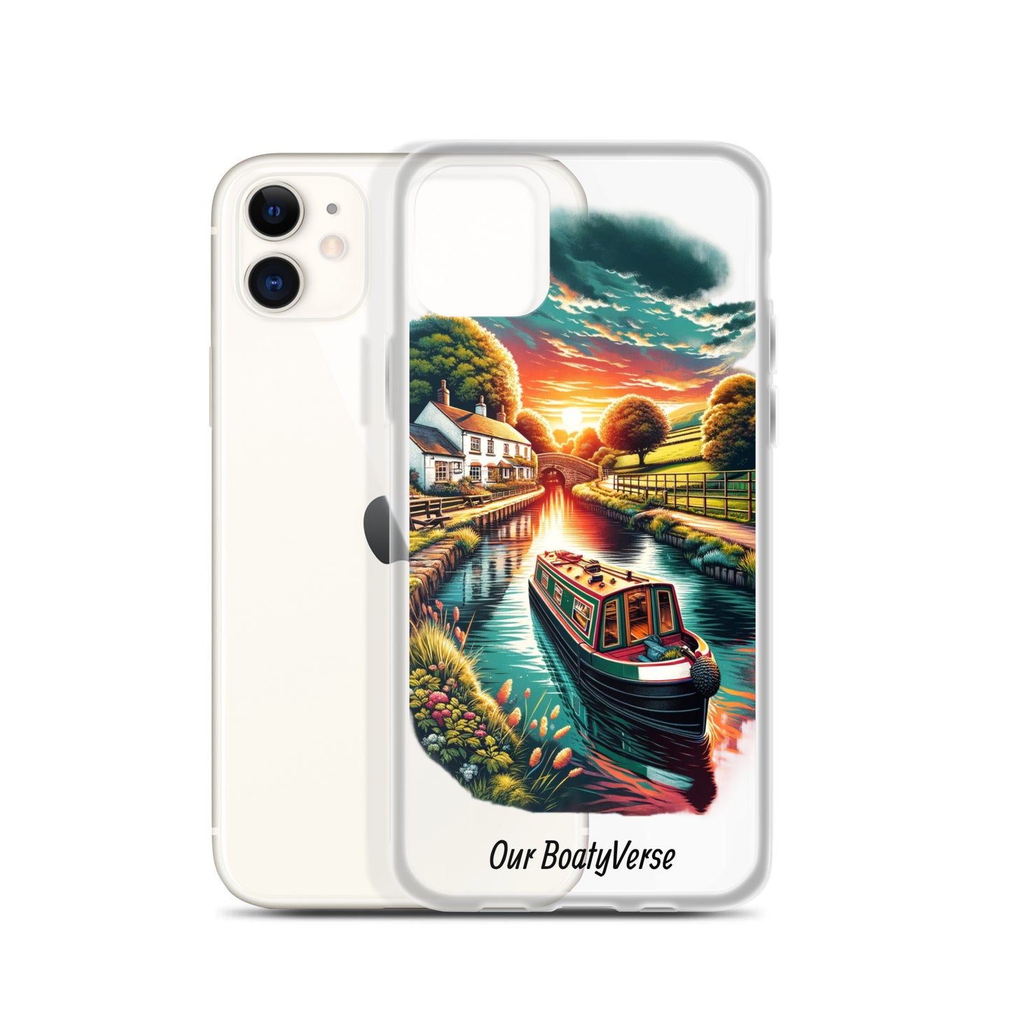Narrowboat Dreams, Clear Case for iPhone® models by Our BoatyVerse