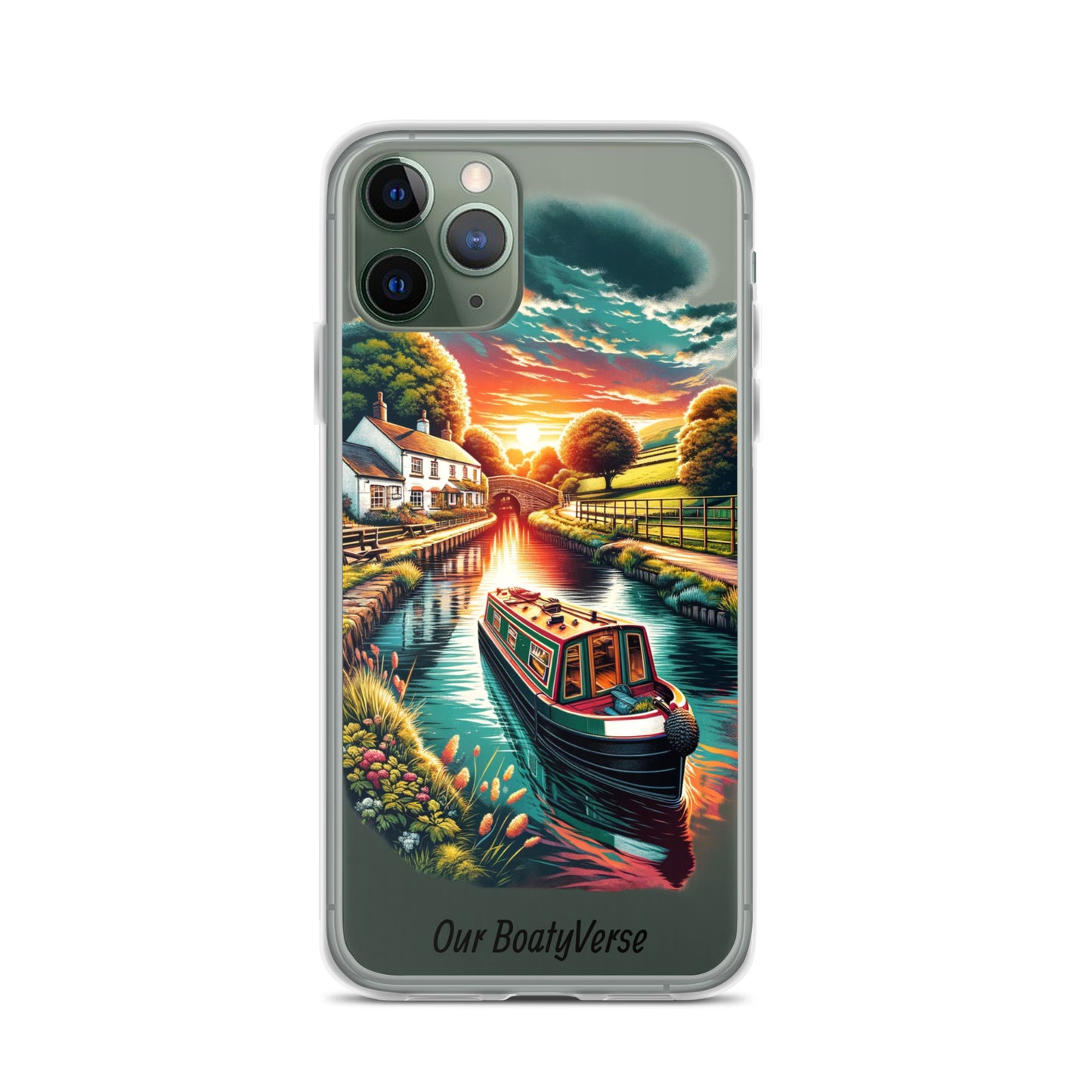 Narrowboat Dreams, Clear Case for iPhone® models by Our BoatyVerse