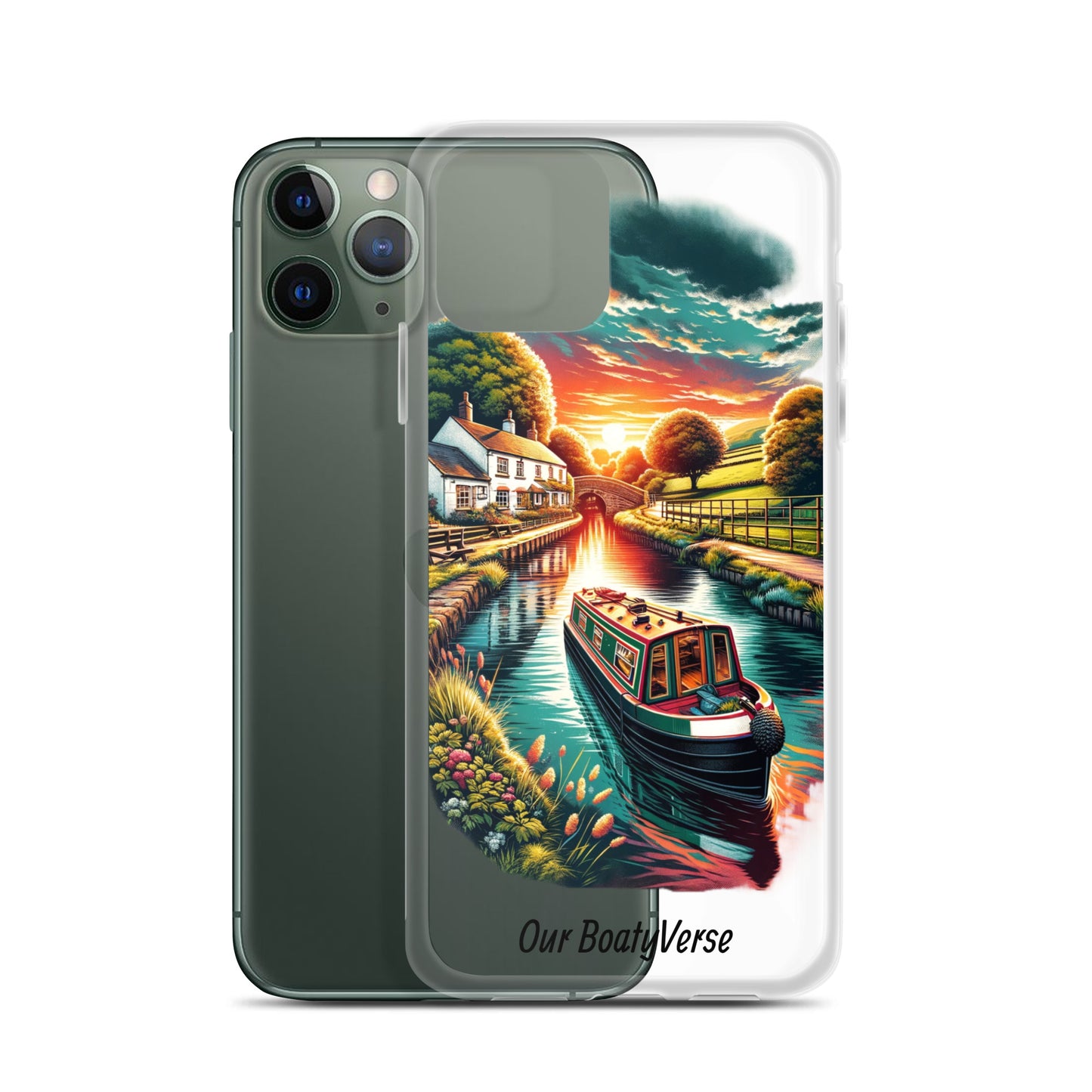 Narrowboat Dreams, Clear Case for iPhone® models by Our BoatyVerse