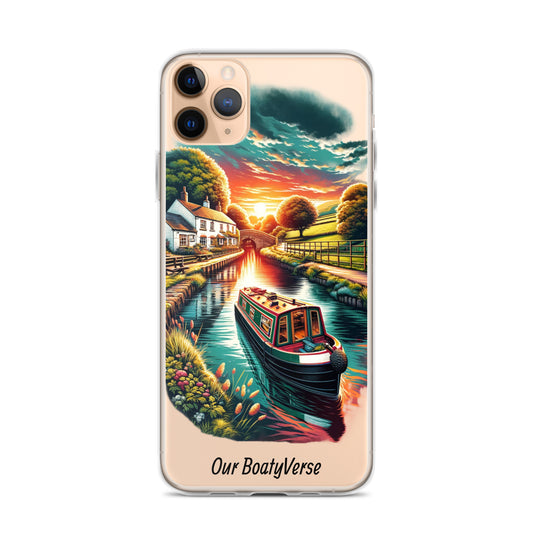 Narrowboat Dreams, Clear Case for iPhone® models by Our BoatyVerse