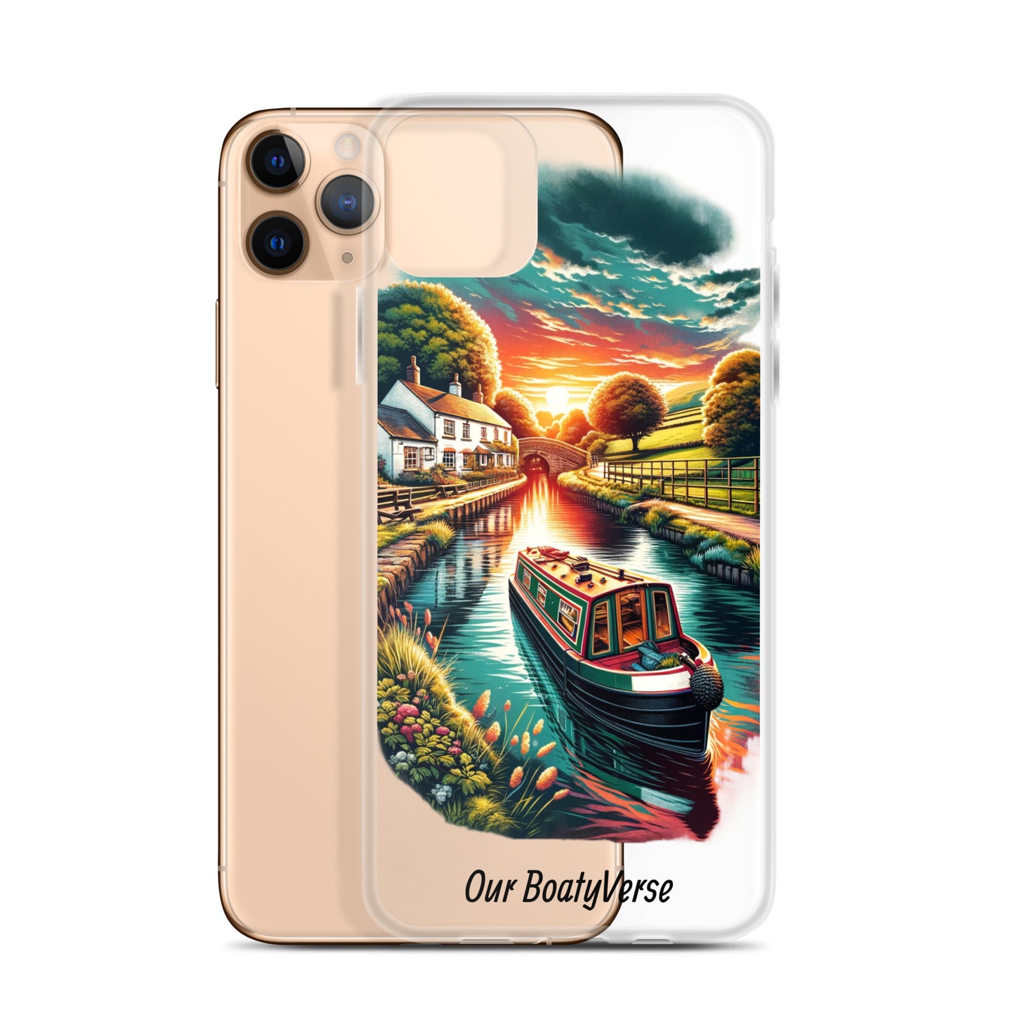 Narrowboat Dreams, Clear Case for iPhone® models by Our BoatyVerse