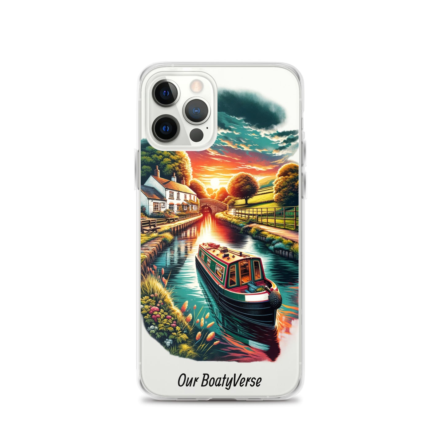 Narrowboat Dreams, Clear Case for iPhone® models by Our BoatyVerse