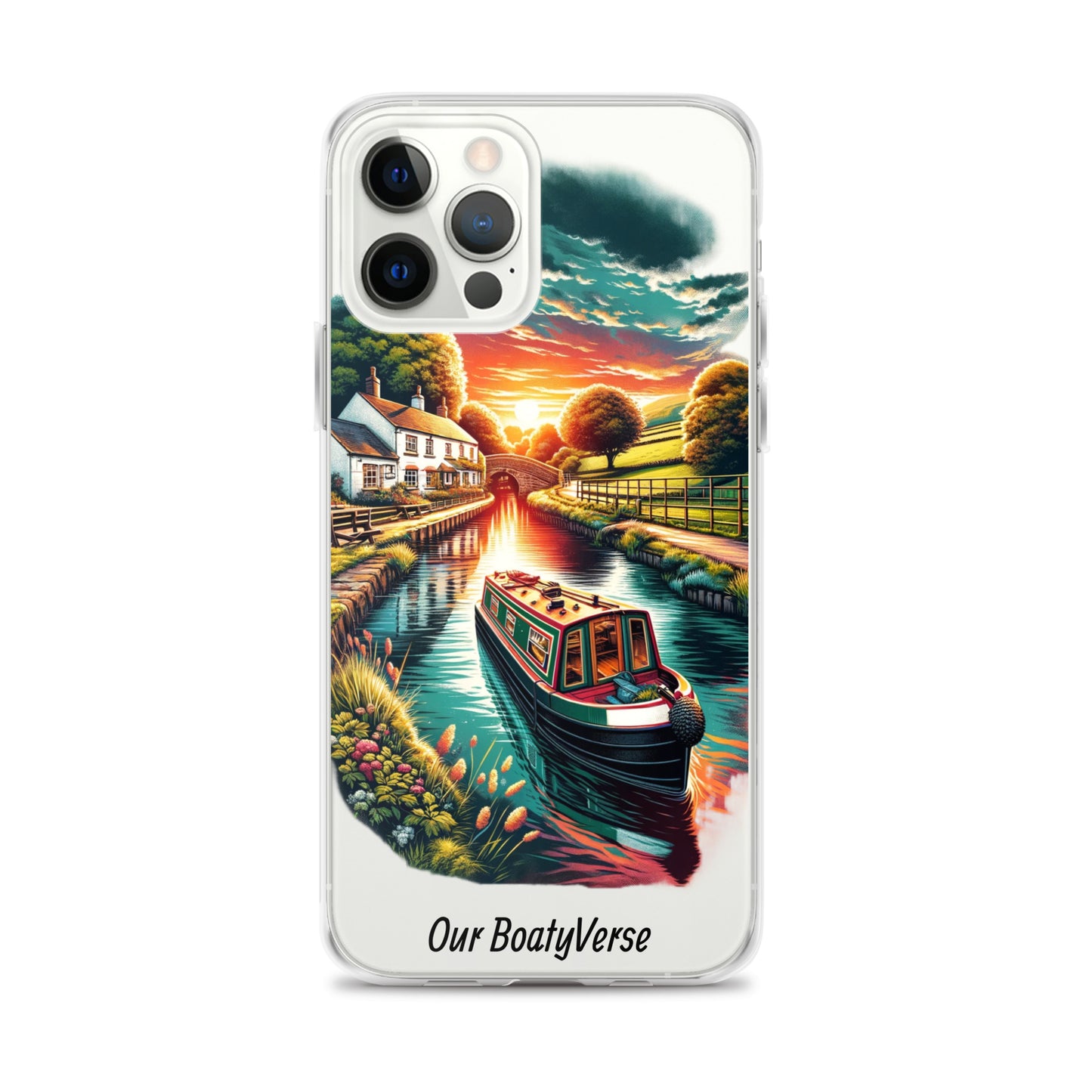 Narrowboat Dreams, Clear Case for iPhone® models by Our BoatyVerse