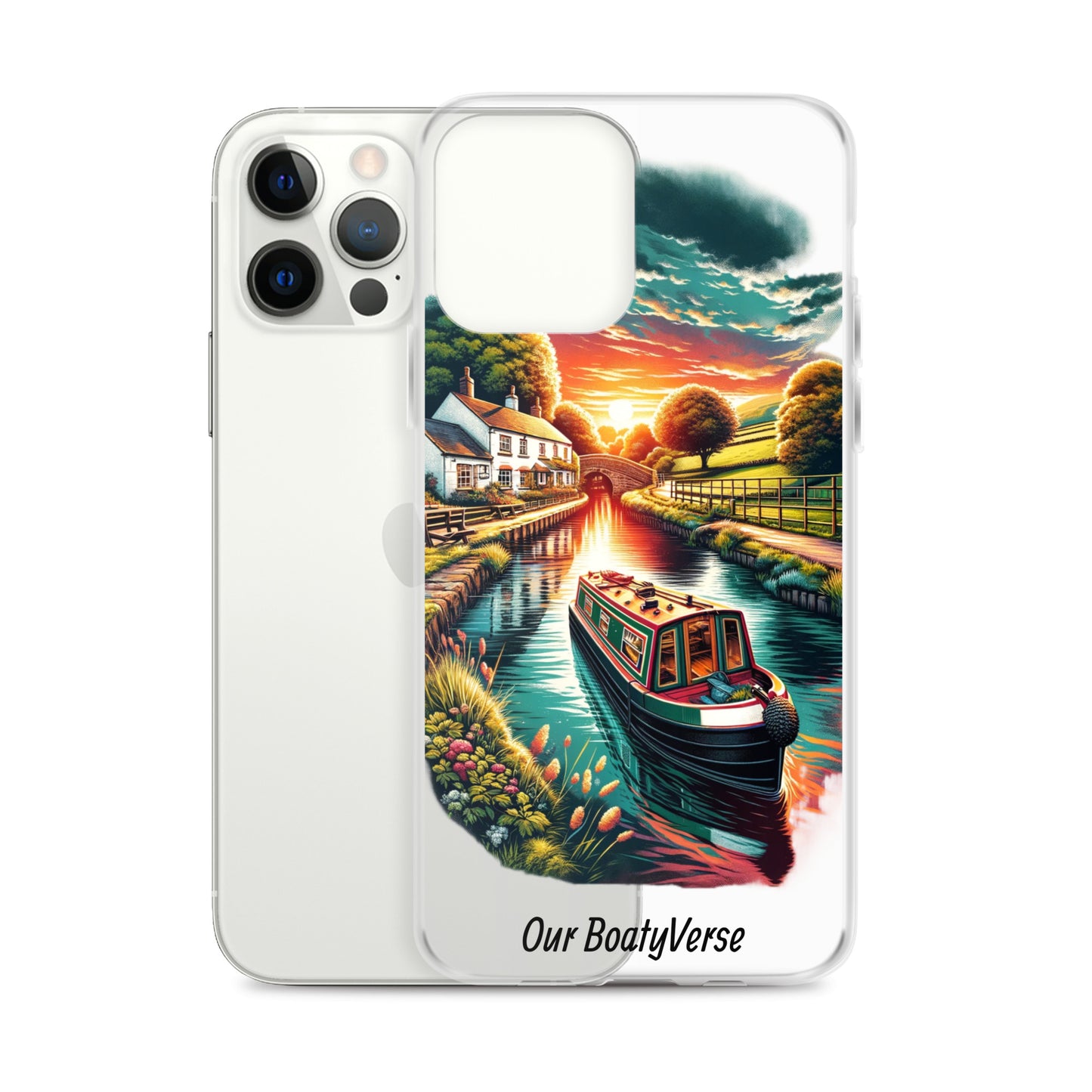 Narrowboat Dreams, Clear Case for iPhone® models by Our BoatyVerse
