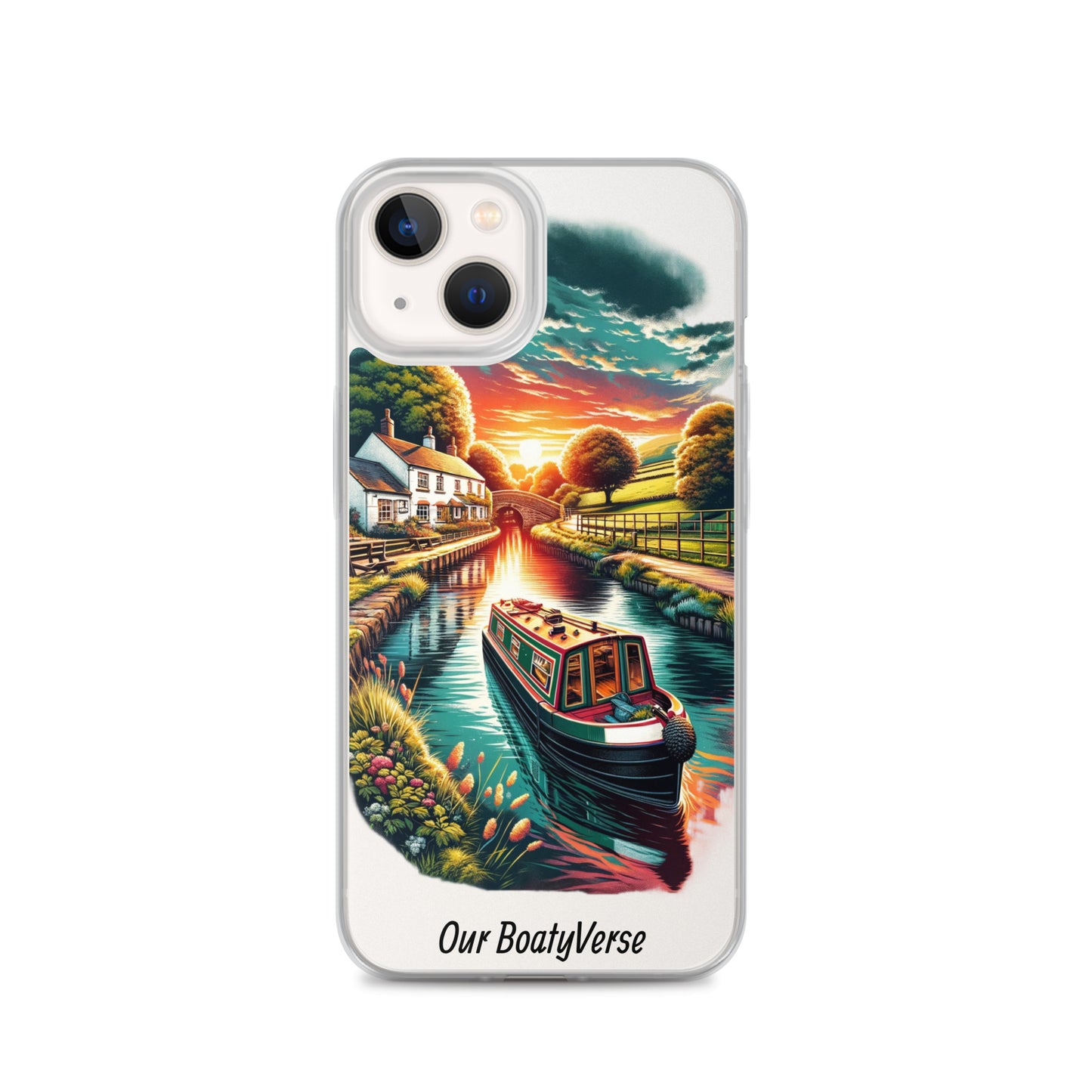 Narrowboat Dreams, Clear Case for iPhone® models by Our BoatyVerse