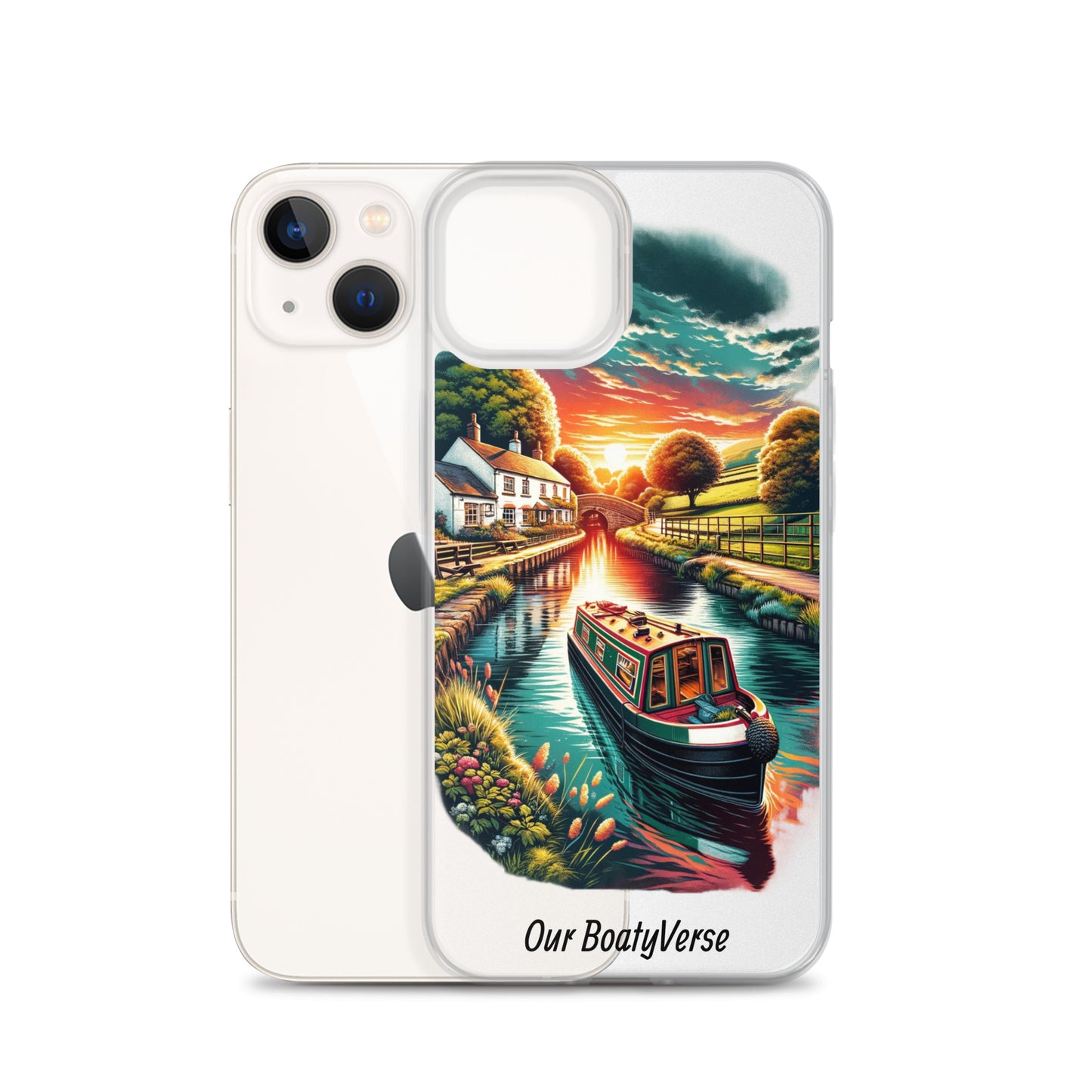 Narrowboat Dreams, Clear Case for iPhone® models by Our BoatyVerse