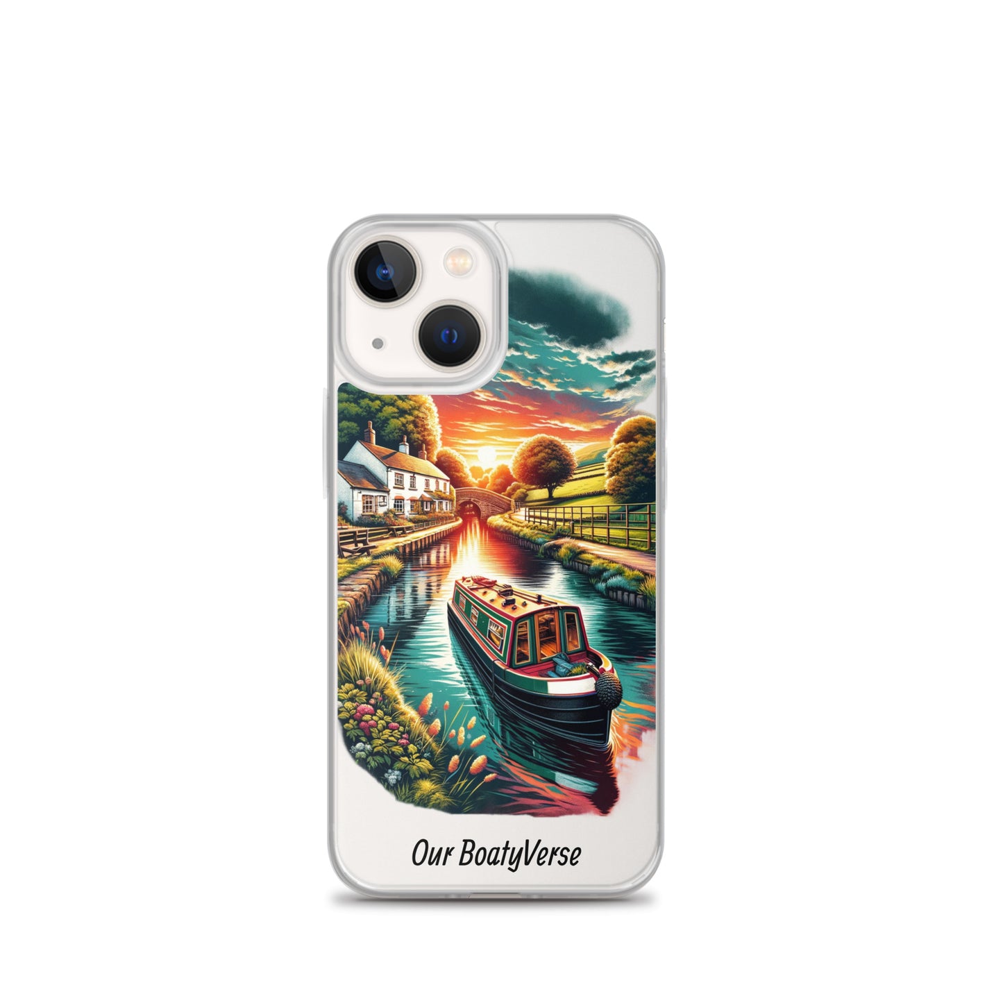 Narrowboat Dreams, Clear Case for iPhone® models by Our BoatyVerse