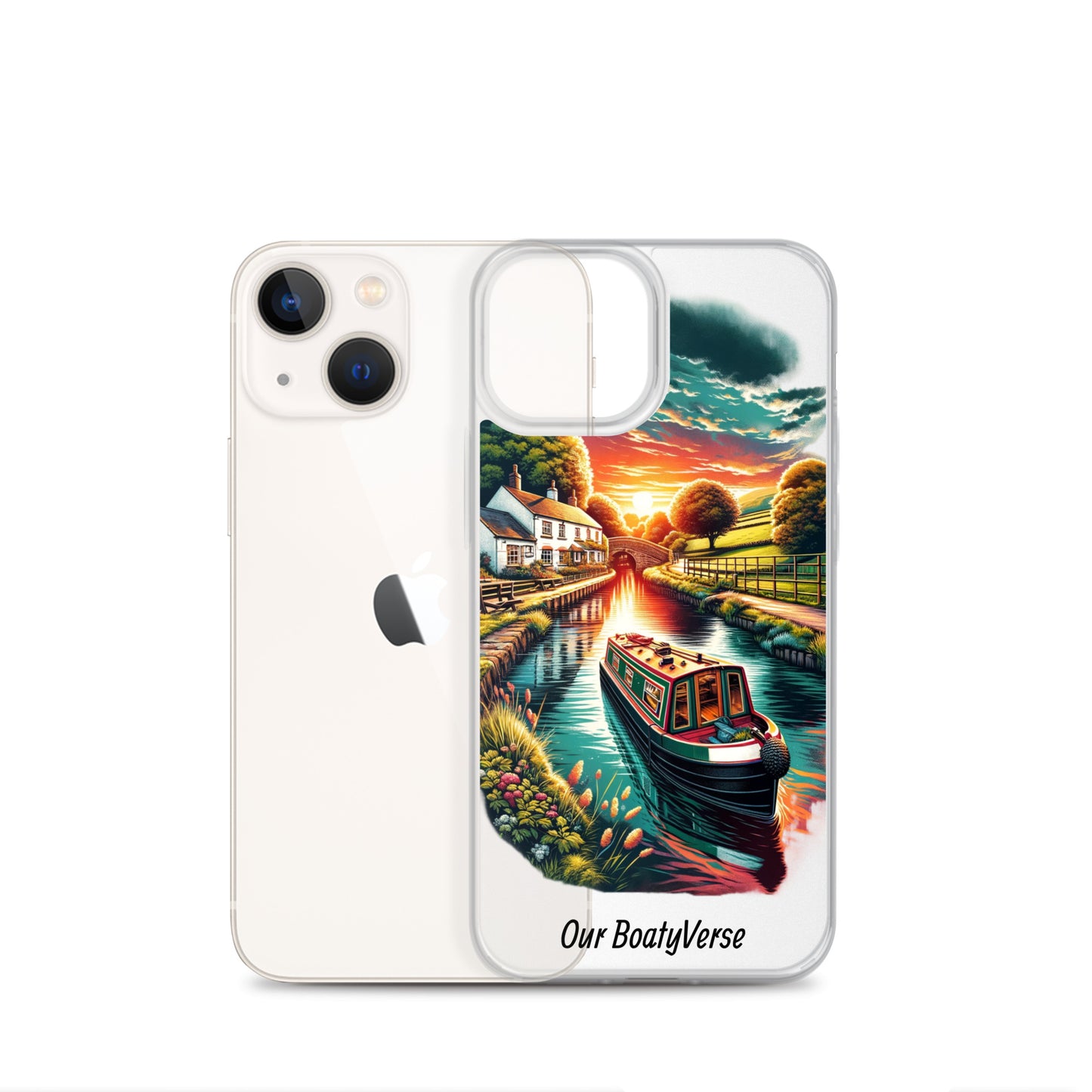 Narrowboat Dreams, Clear Case for iPhone® models by Our BoatyVerse