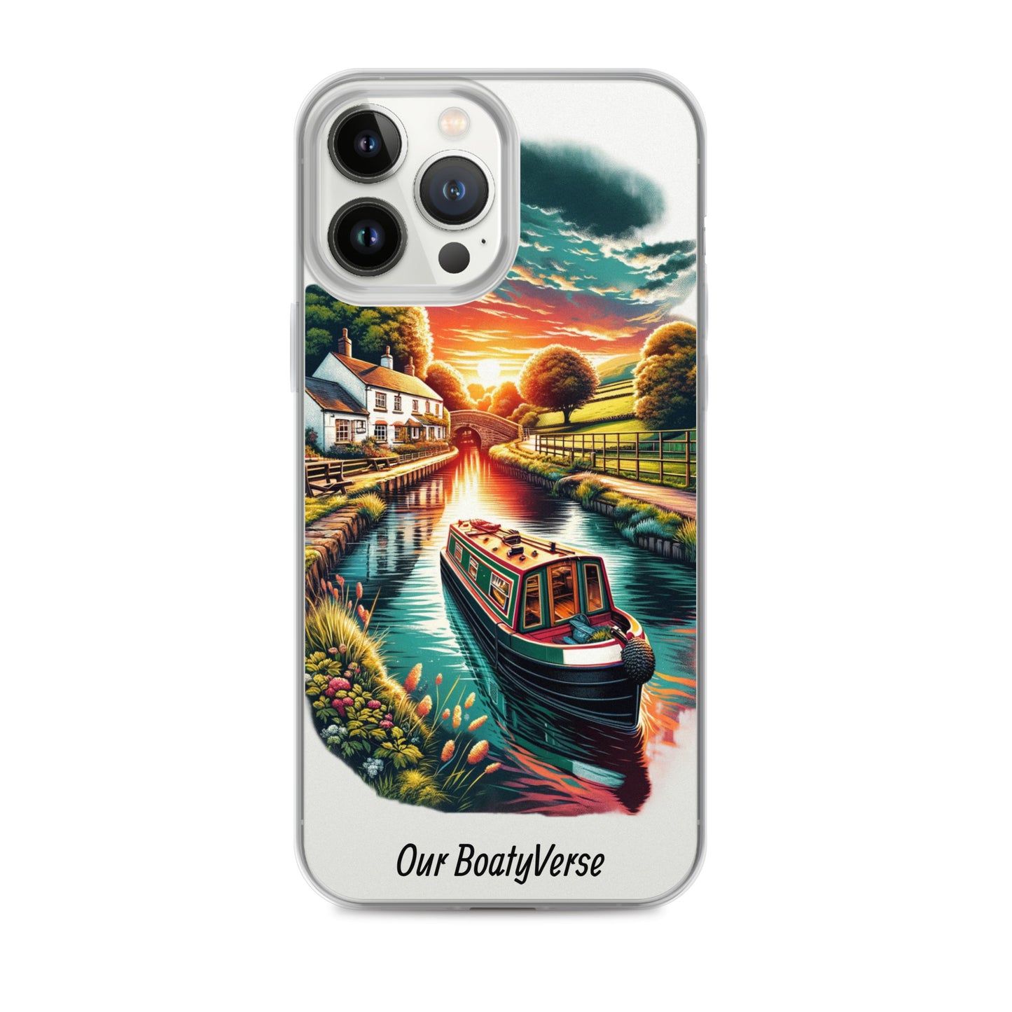 Narrowboat Dreams, Clear Case for iPhone® models by Our BoatyVerse