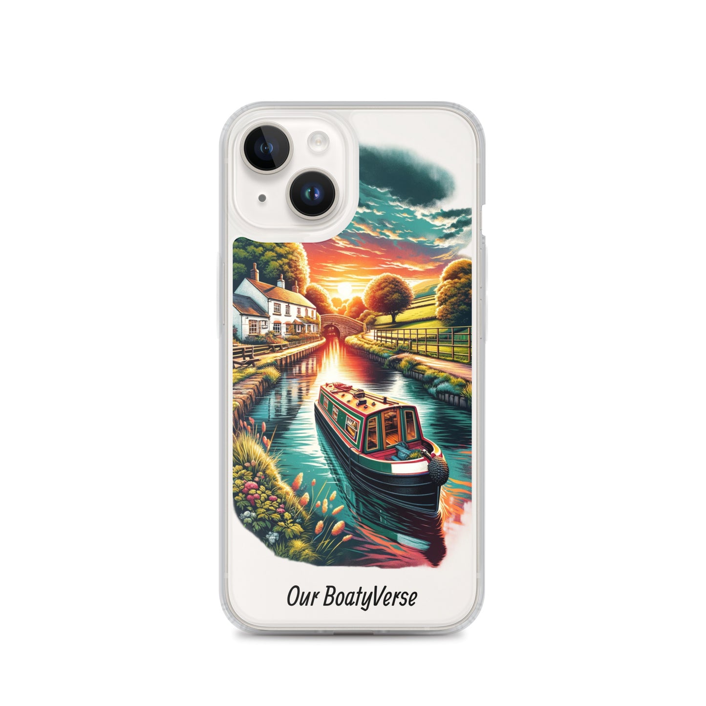 Narrowboat Dreams, Clear Case for iPhone® models by Our BoatyVerse