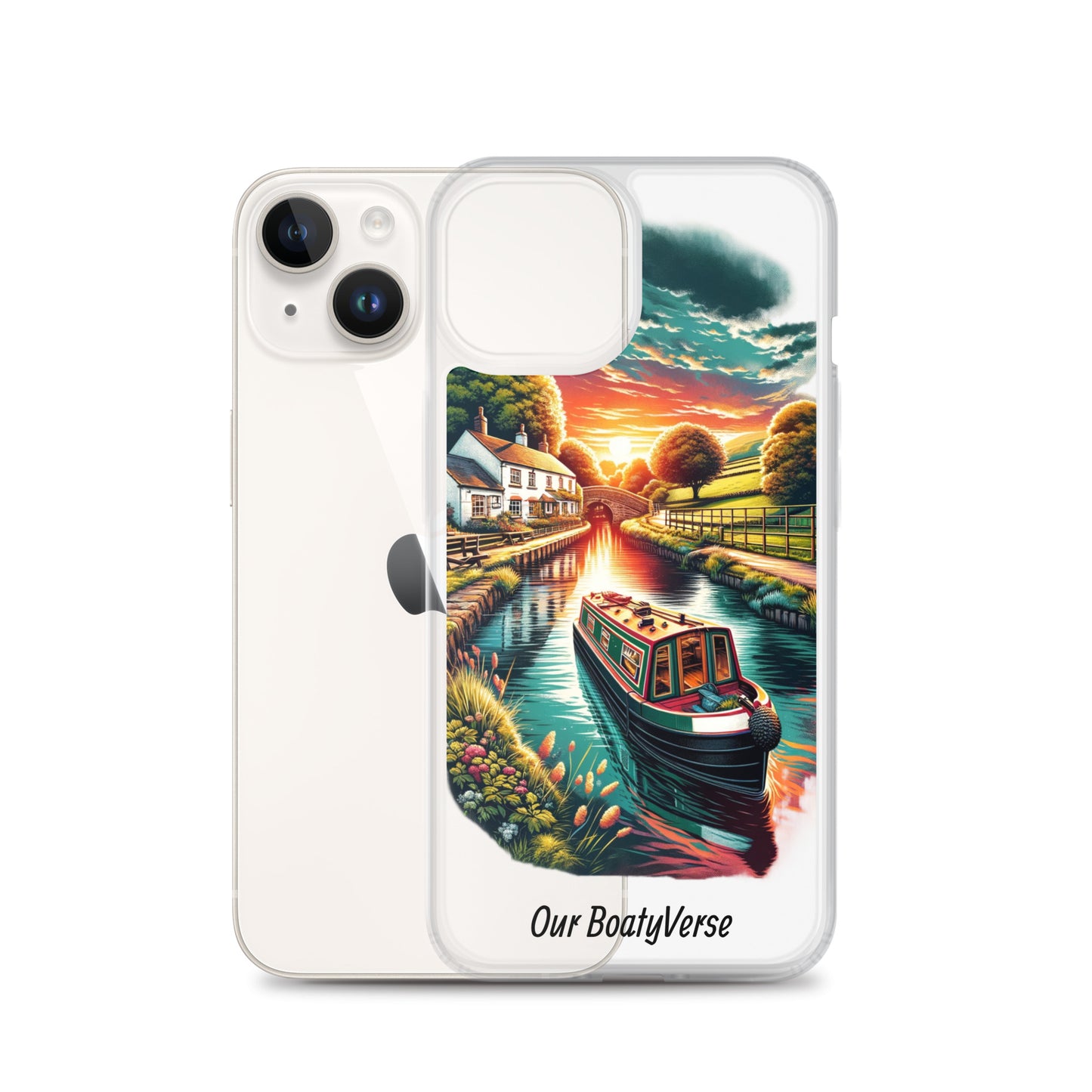Narrowboat Dreams, Clear Case for iPhone® models by Our BoatyVerse