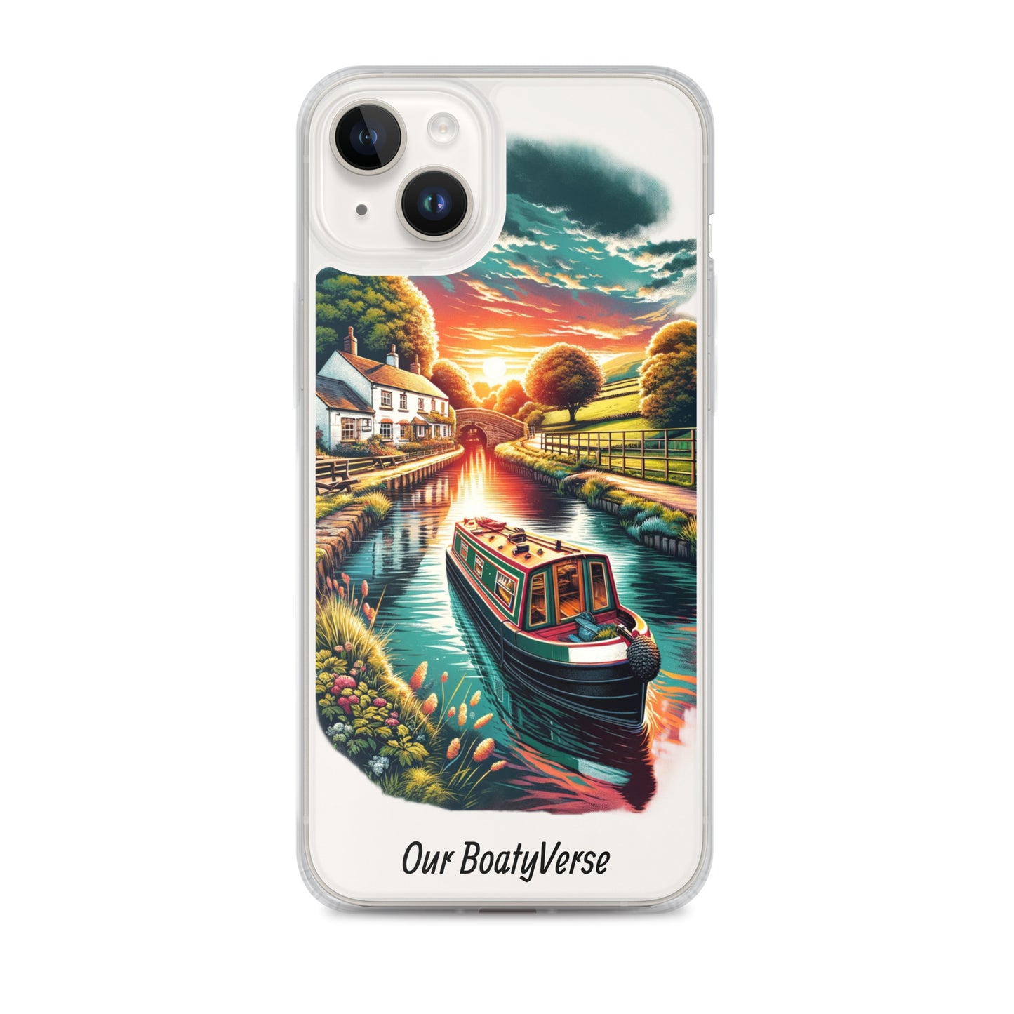 Narrowboat Dreams, Clear Case for iPhone® models by Our BoatyVerse