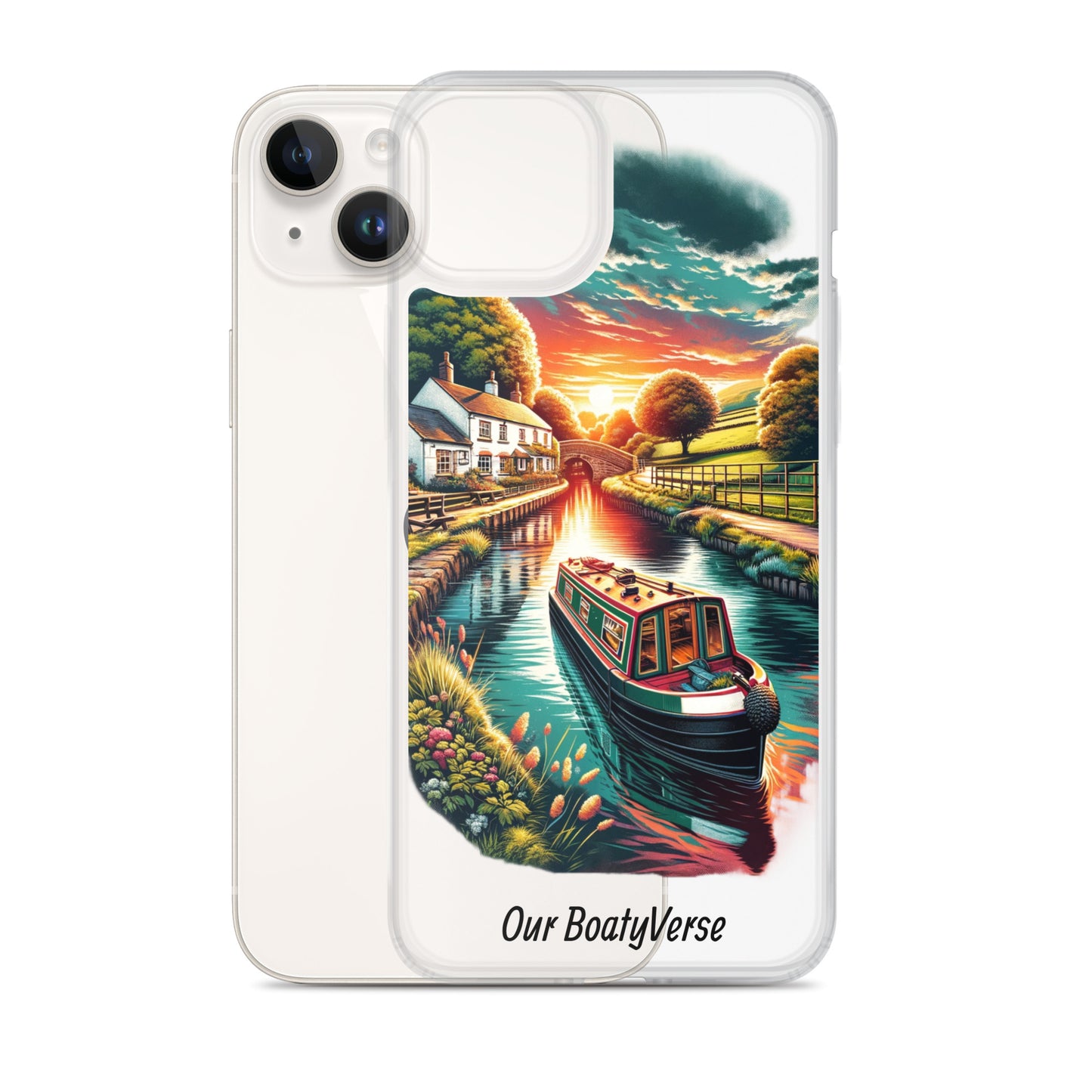 Narrowboat Dreams, Clear Case for iPhone® models by Our BoatyVerse