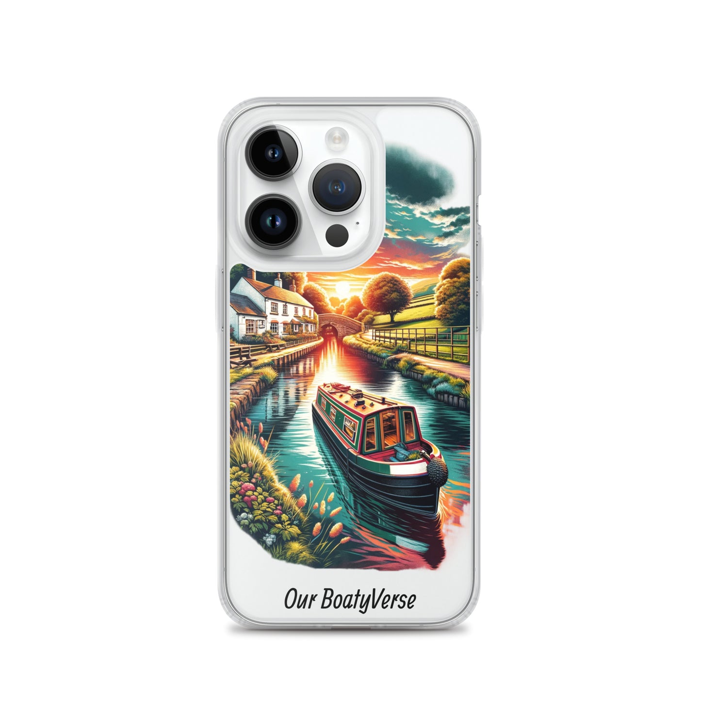 Narrowboat Dreams, Clear Case for iPhone® models by Our BoatyVerse