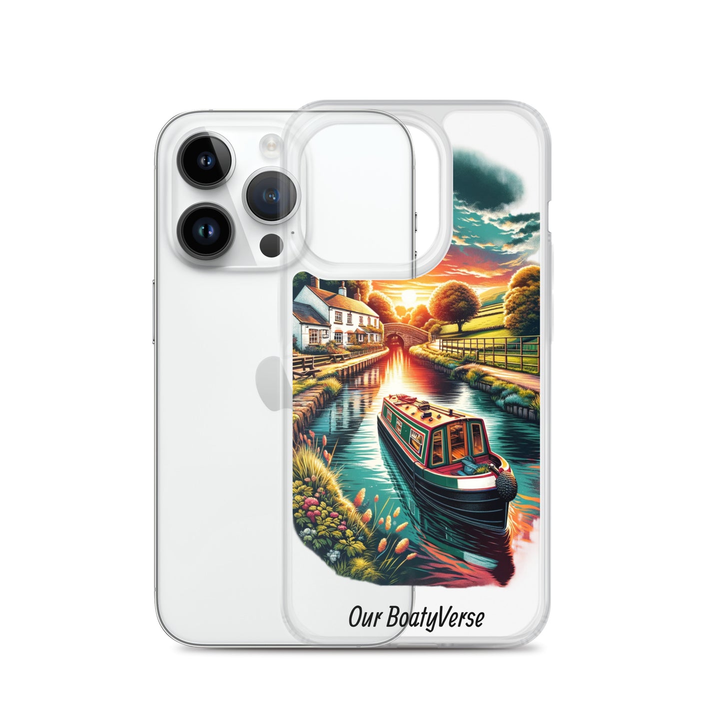 Narrowboat Dreams, Clear Case for iPhone® models by Our BoatyVerse