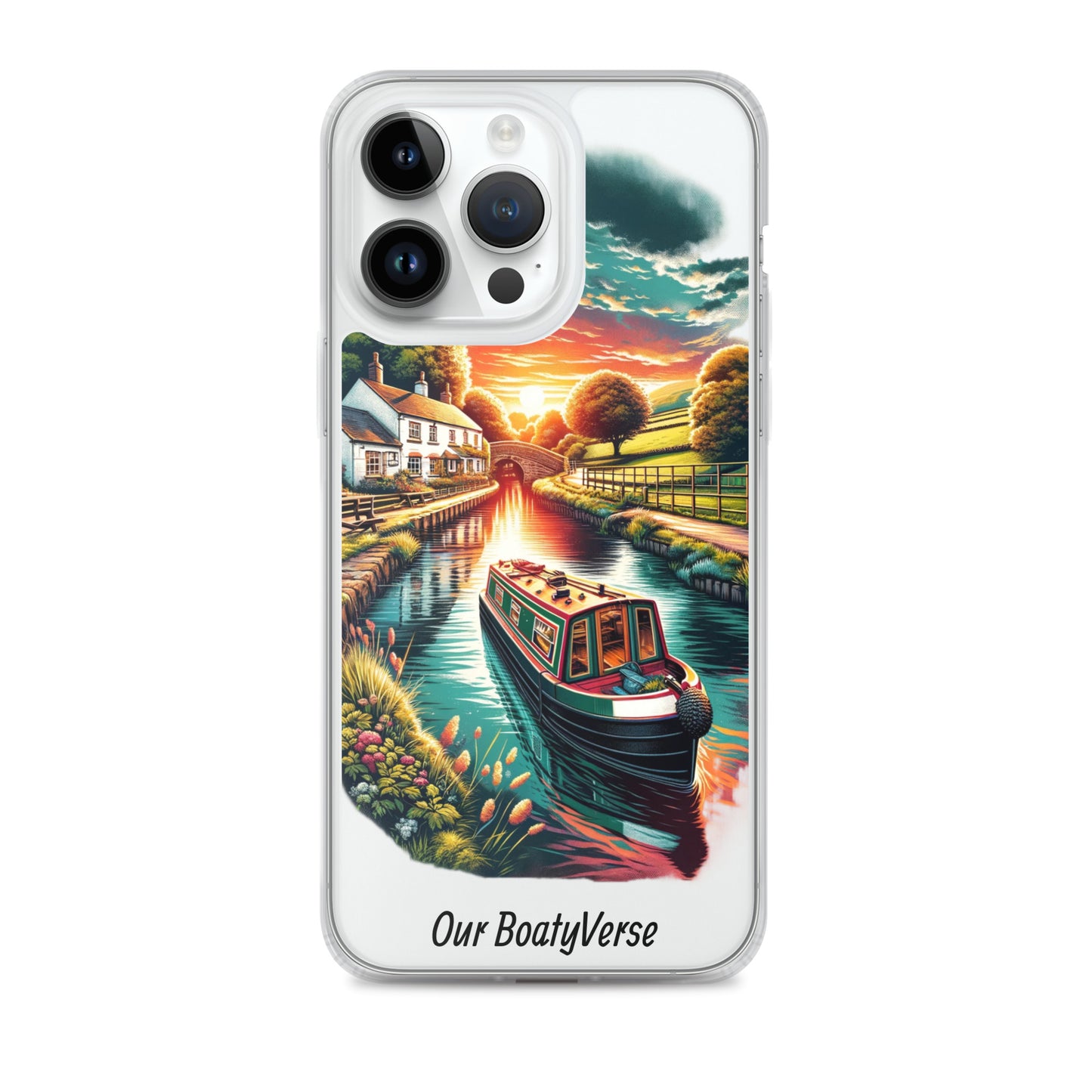 Narrowboat Dreams, Clear Case for iPhone® models by Our BoatyVerse